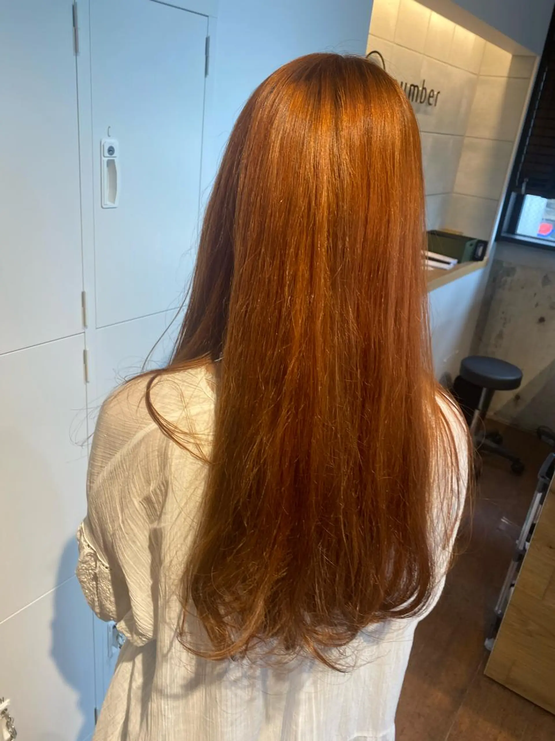 ロング カラー ダブルカラー オレンジ ヘアカラー 柔らかstyle MIYUUのヘアスタイル