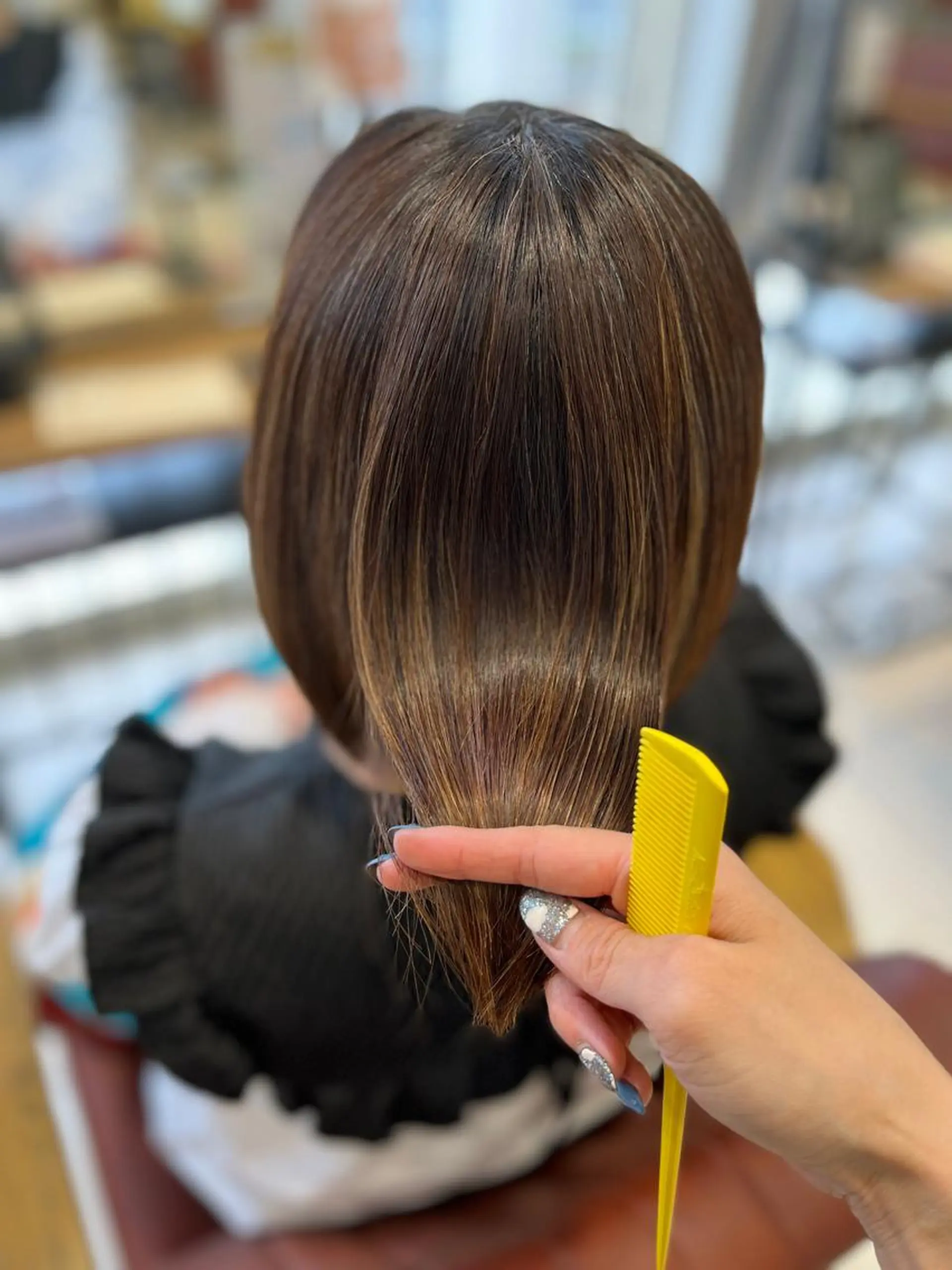 ミディアム パーマ 髪質改善 カット 縮毛矯正 GRANCIEUX 黒柳伊代のマツエク・マツパデザイン