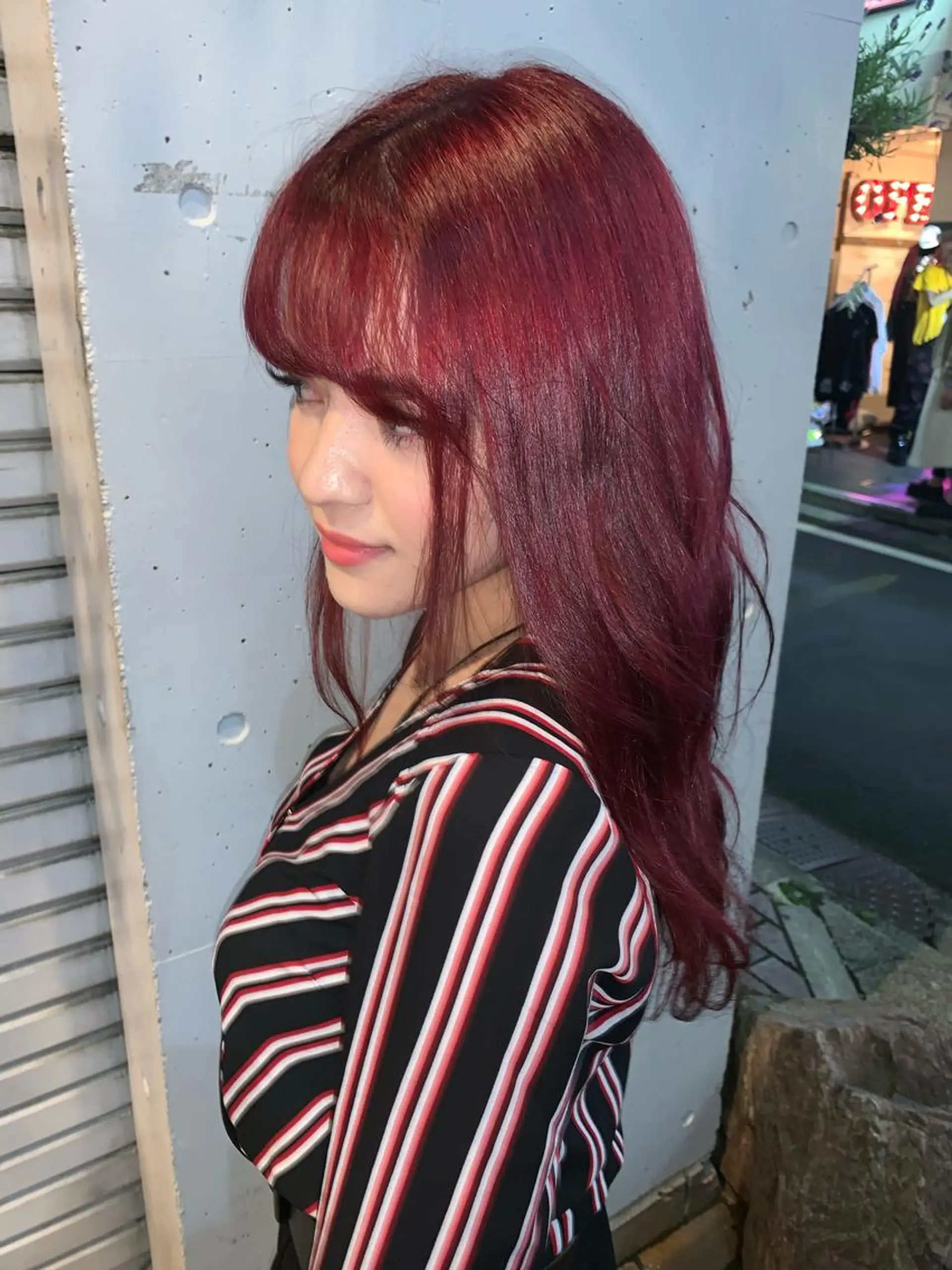 セミロング カラー ピンクベージュ/新潟 万代/高橋桃葉🍑のヘアスタイル