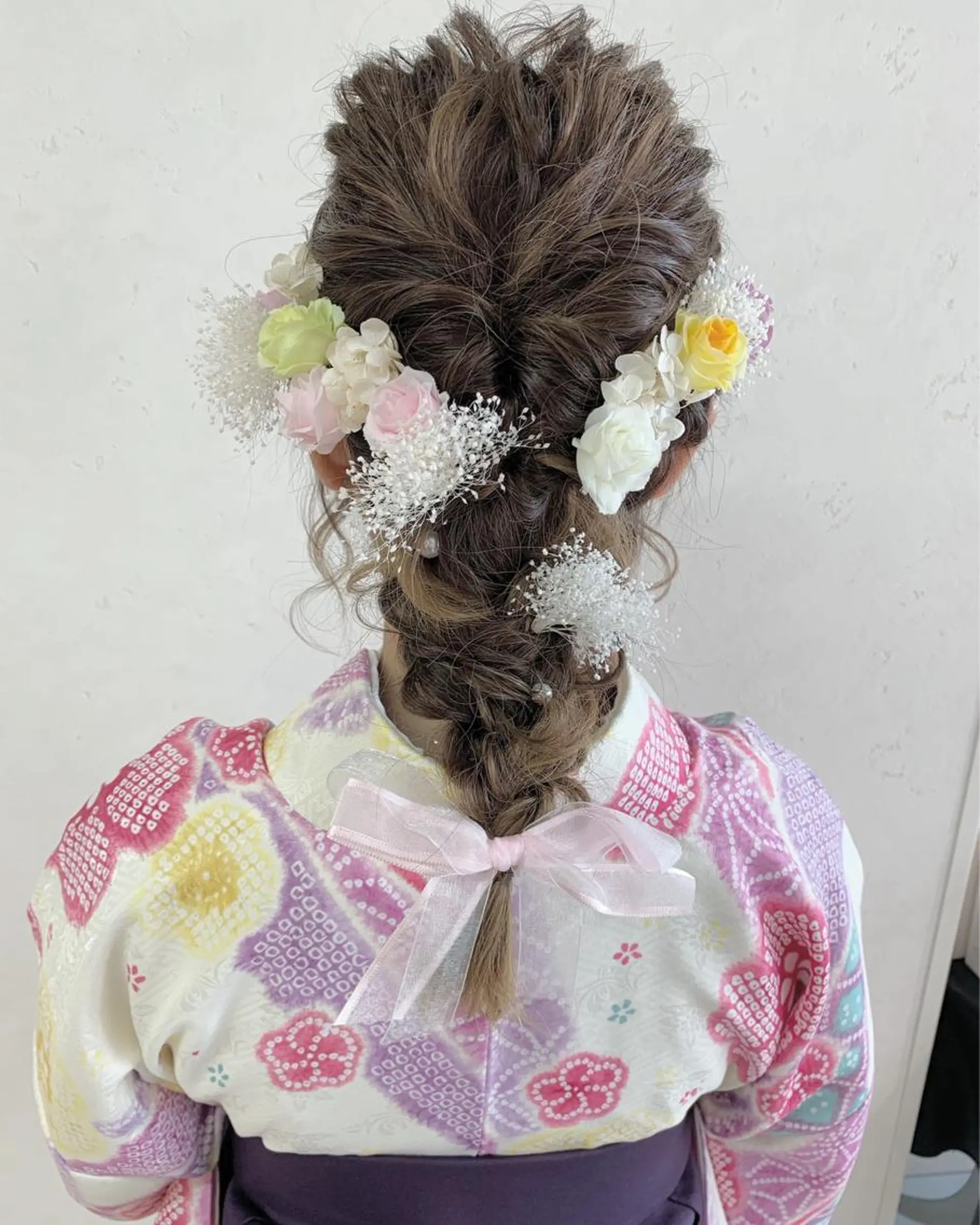 セミロング ヘアアレンジ 透明感ハイライト◎ 伊藤夏海のヘアスタイル