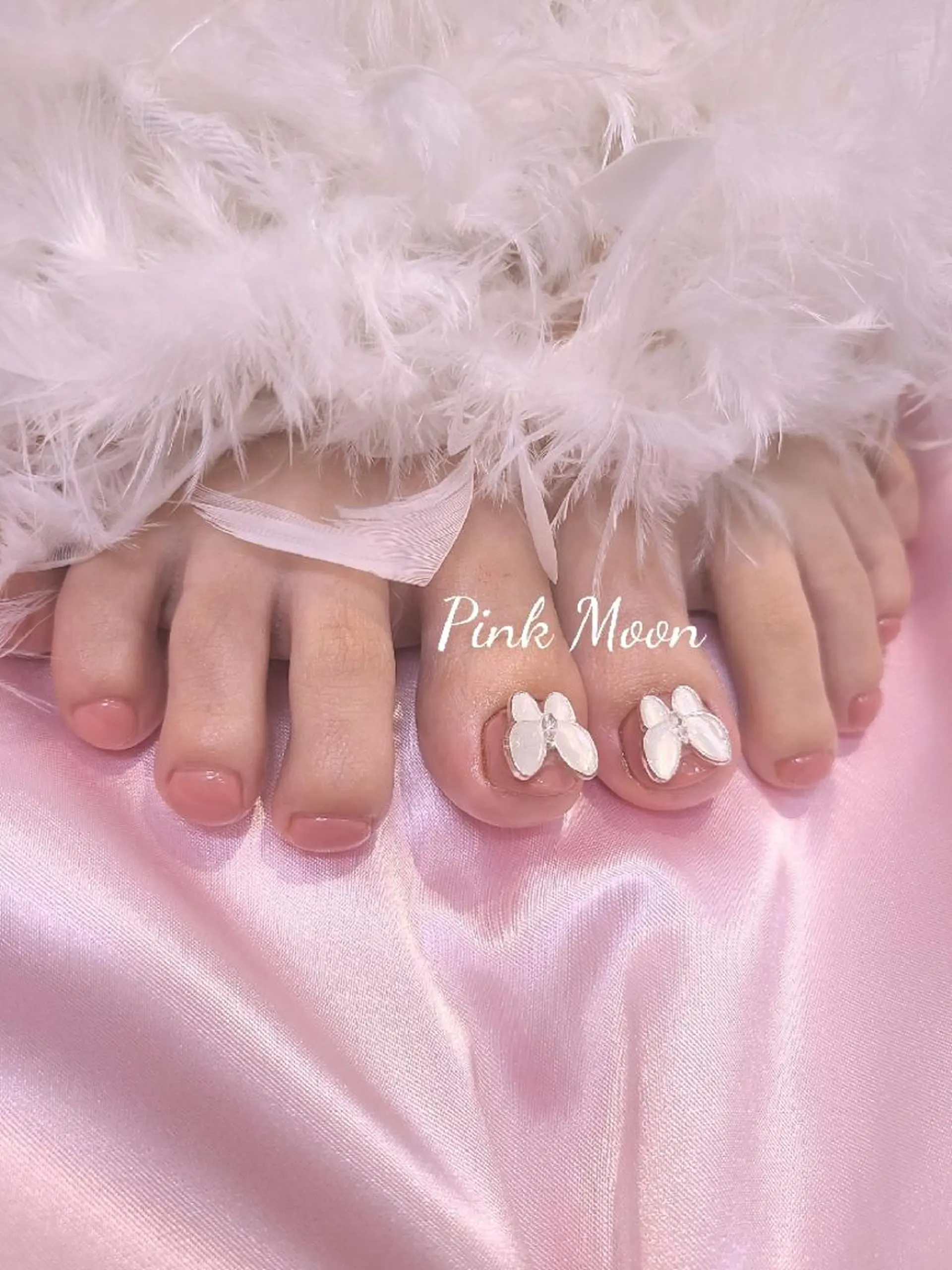 ネイル フットネイル シンプルネイル フットネイル PinkMoon Nozomiのネイルデザイン