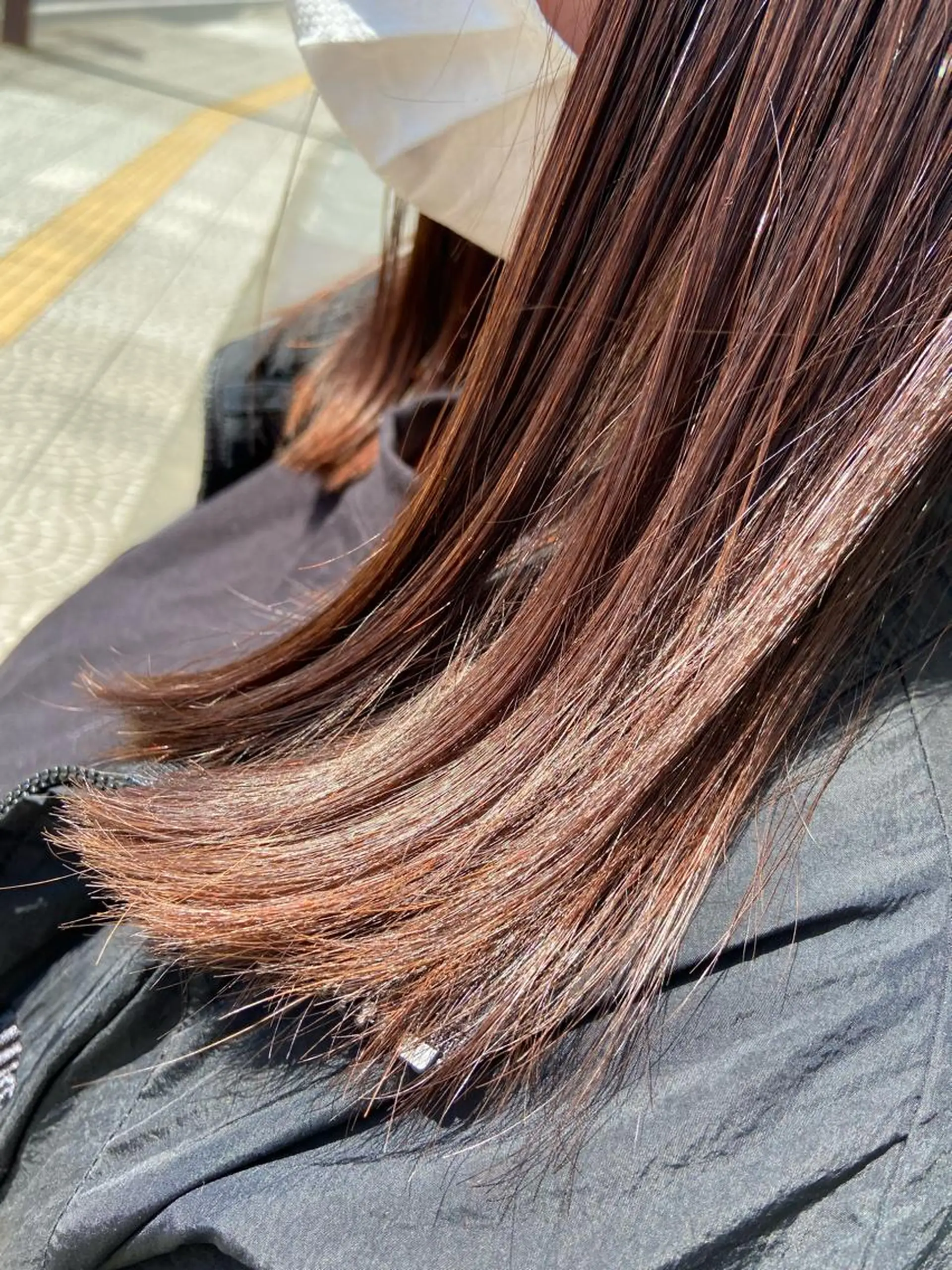 セミロング カラー バイオレットカラー Glanzhair 🫧‪菊池柊真🫧のヘアスタイル