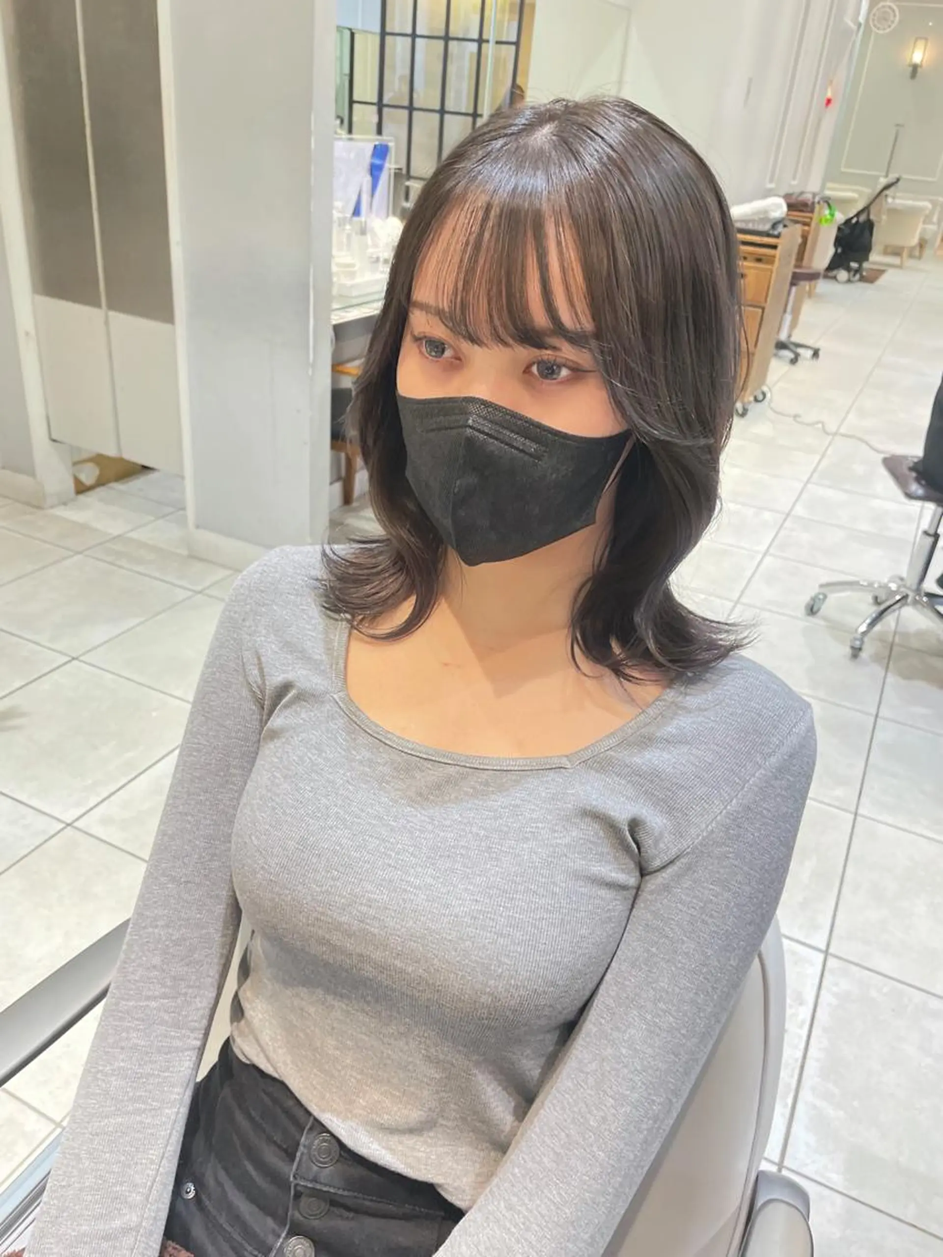 ミディアム カラー 🩶赤み消しカラー 🐈‍⬛荻野美思🐾のヘアスタイル