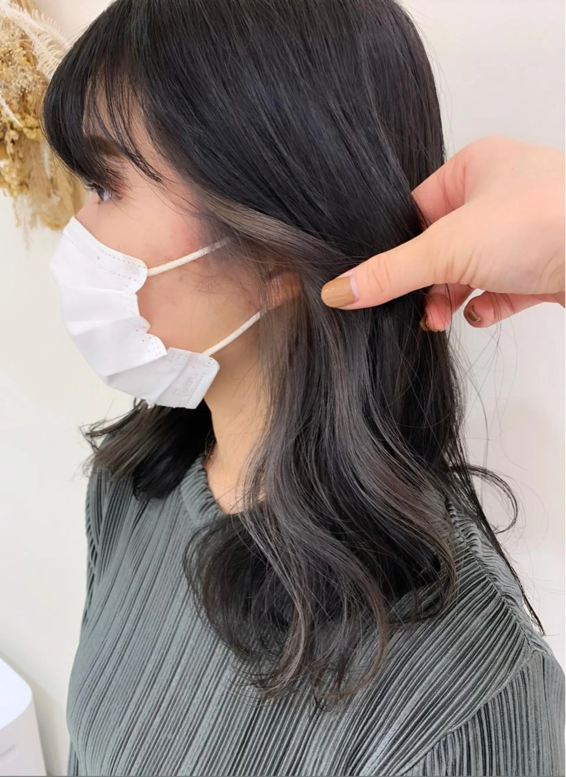 セミロング カラー イヤリングカラー 🌹似合わせカラー/ 酸性縮毛🌹野本麗奈のヘアスタイル