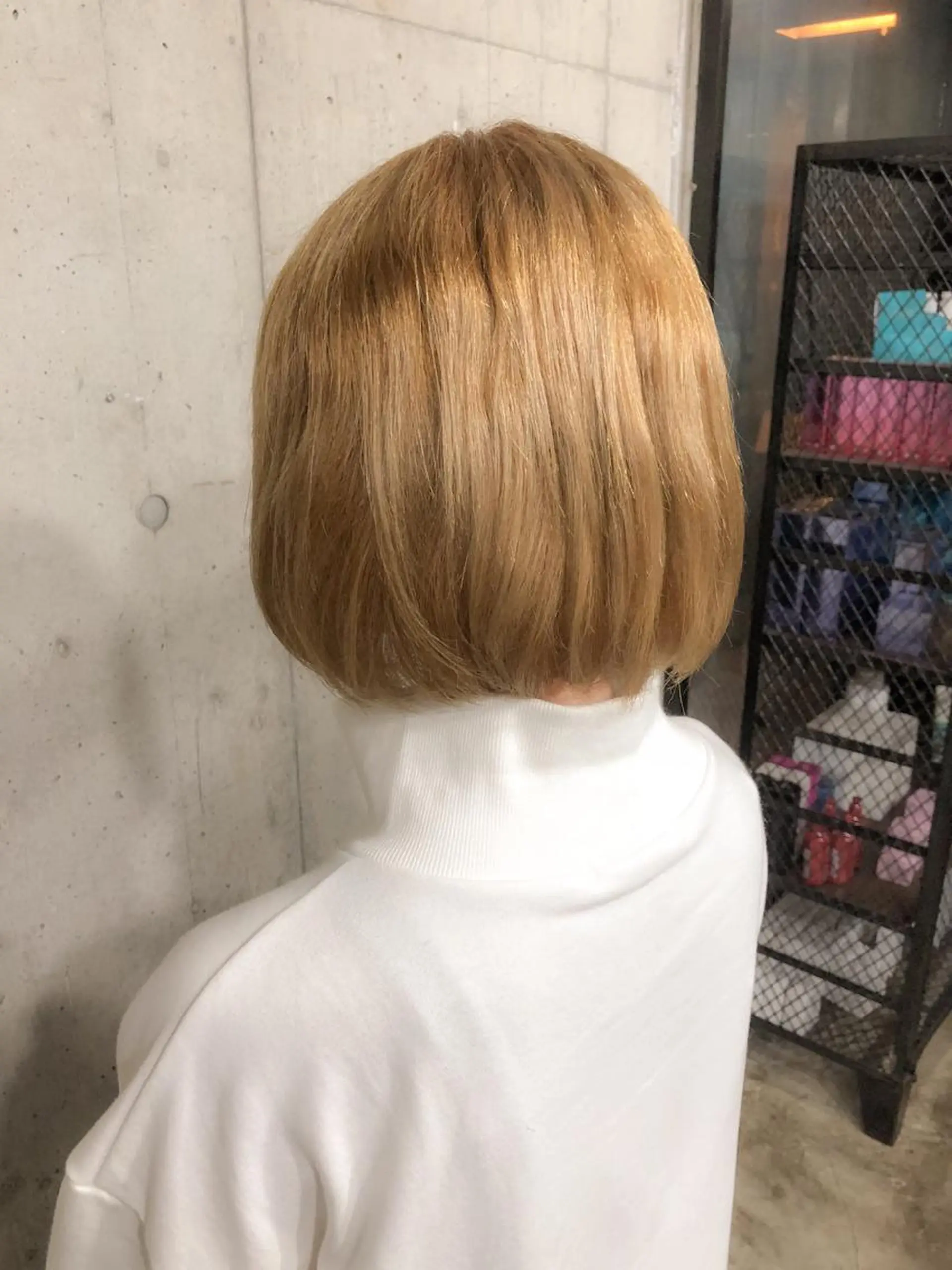 ショート カラー ベージュカラー オレンジ オレンジベージュ 北條 優輝のヘアスタイル