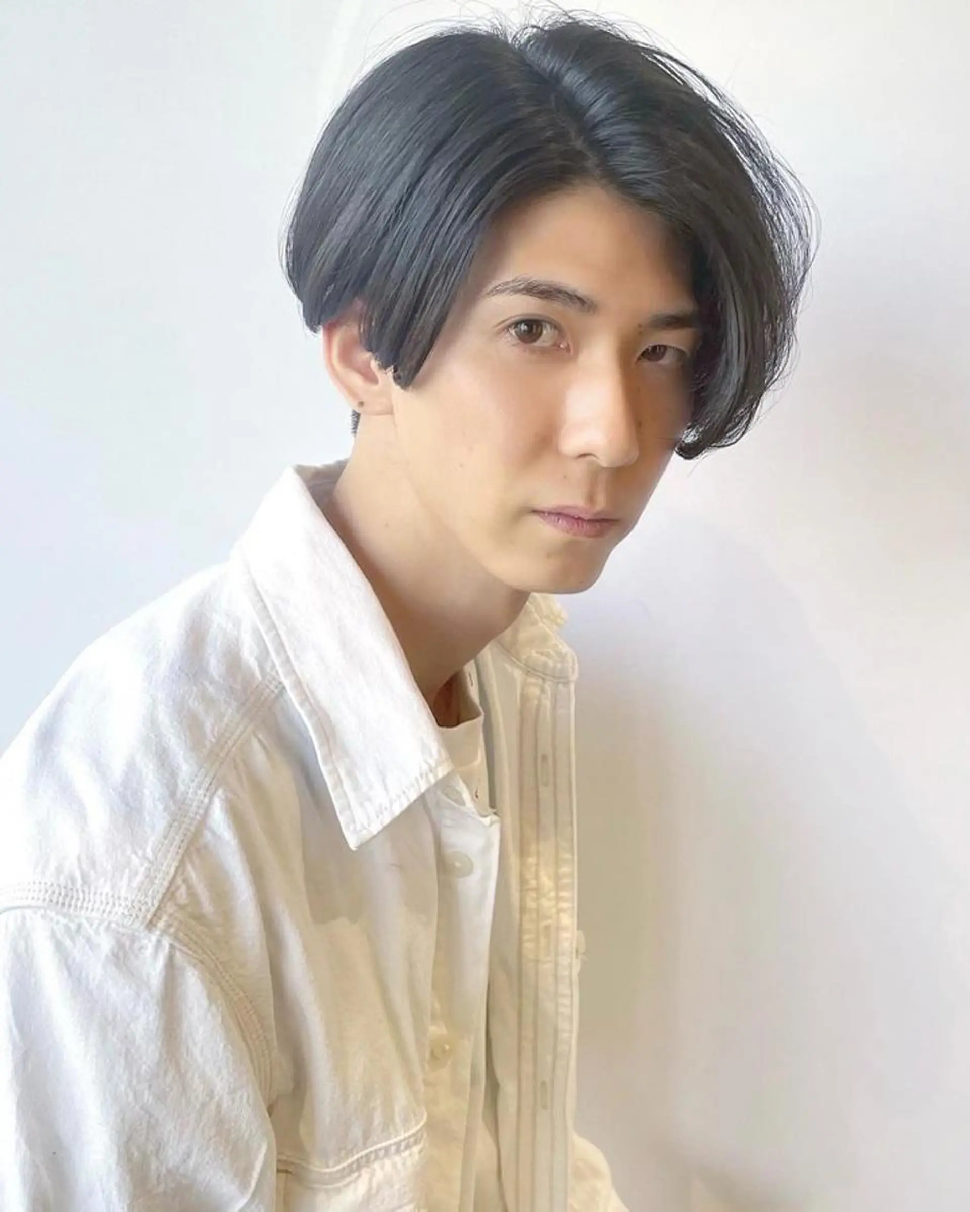 ショート パーマ メンズ センターパート メンズパーマ ニュアンスパーマ メンズヘア特化 崎田 成人のヘアスタイル
