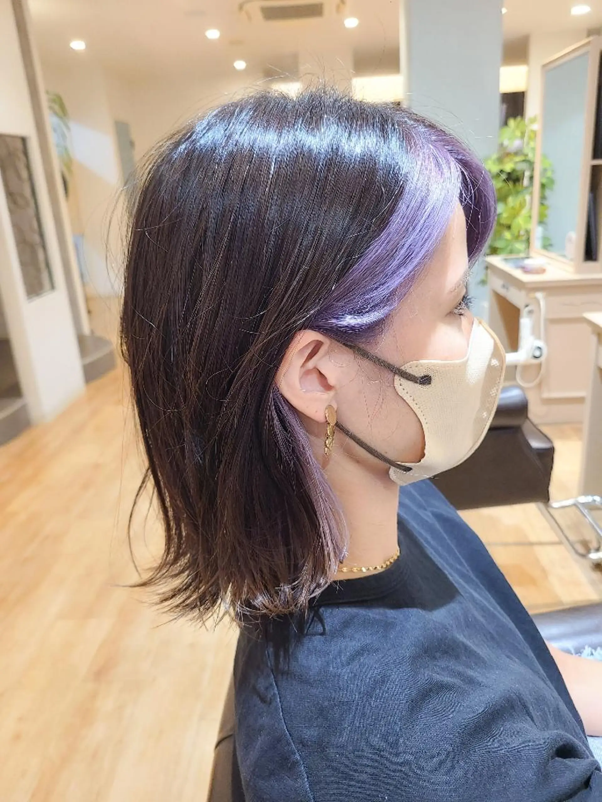 ミディアム ミストバング 小平 昌宏のヘアスタイル