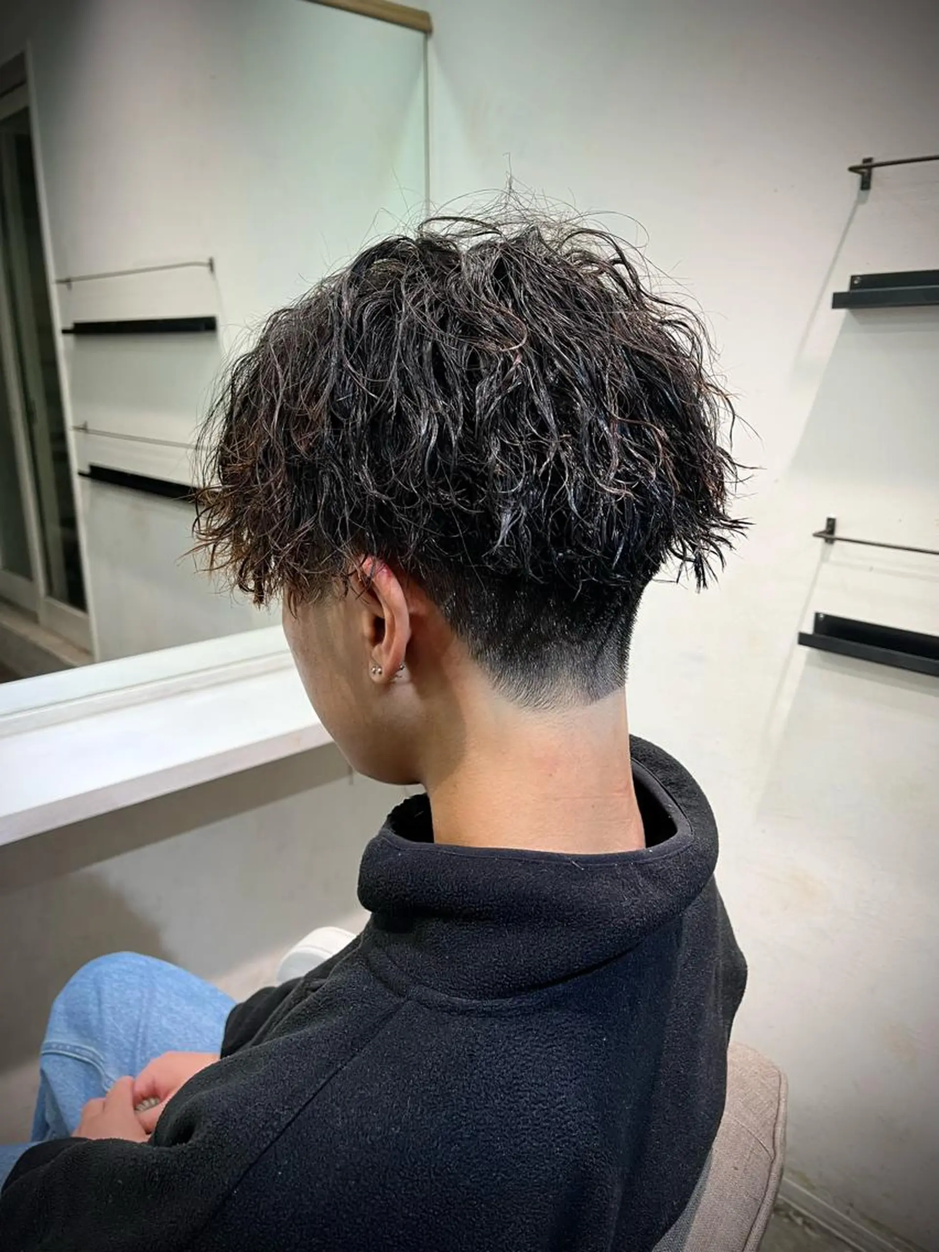 ショート カラー パーマ メンズ アイブロウ メンズパーマ メンズアイブロウ カット パーマ 京都駅メンズカット/ パーマ/Keigoのヘアスタイル