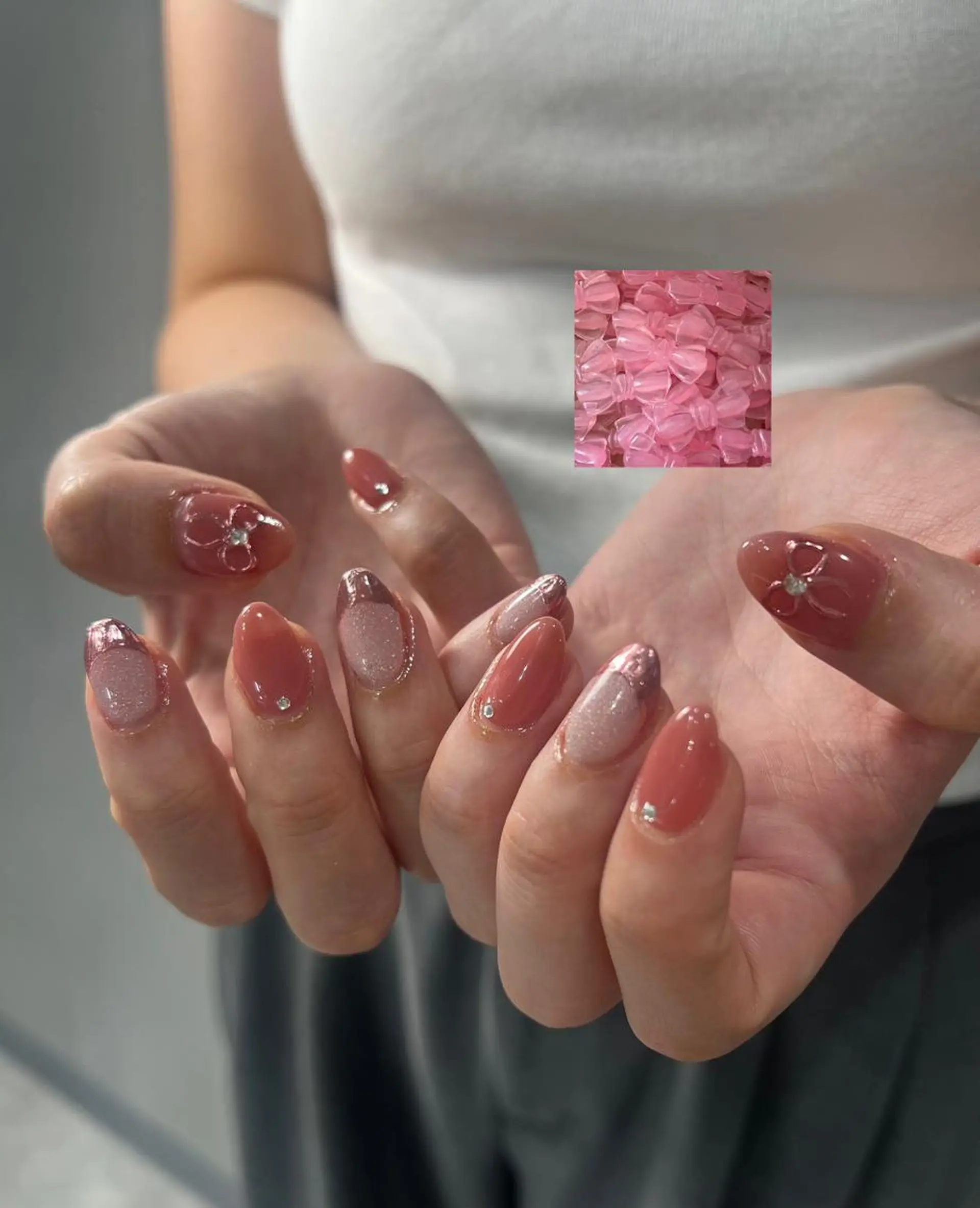 ネイル 持ち込み ストーンネイル ハンドネイル DL•BEAUTY / YUIのネイルデザイン