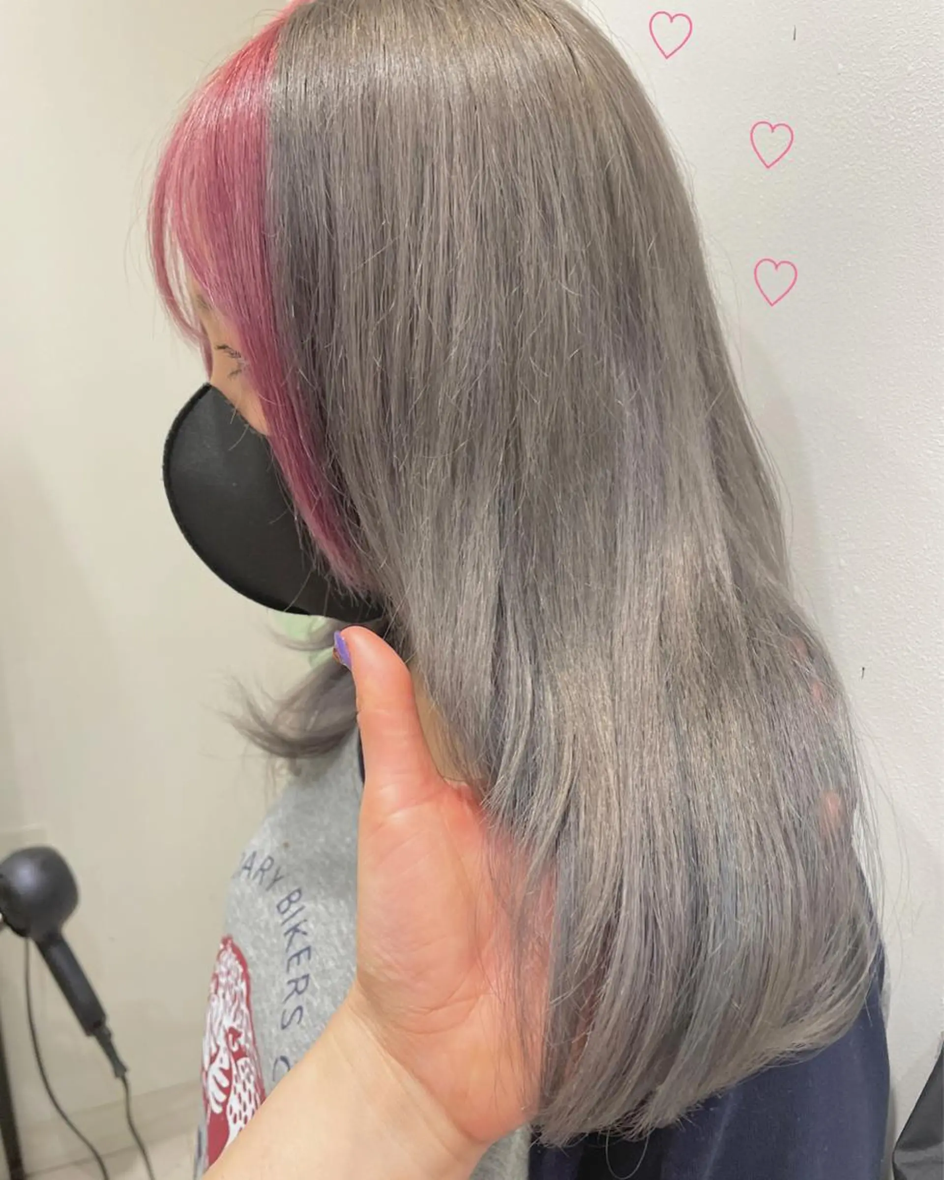ロング カラー ピンクカラー シルバー EMANON新宿東口所属・新宿駅近♡ ♡個室♡三都季🌜のヘアスタイル