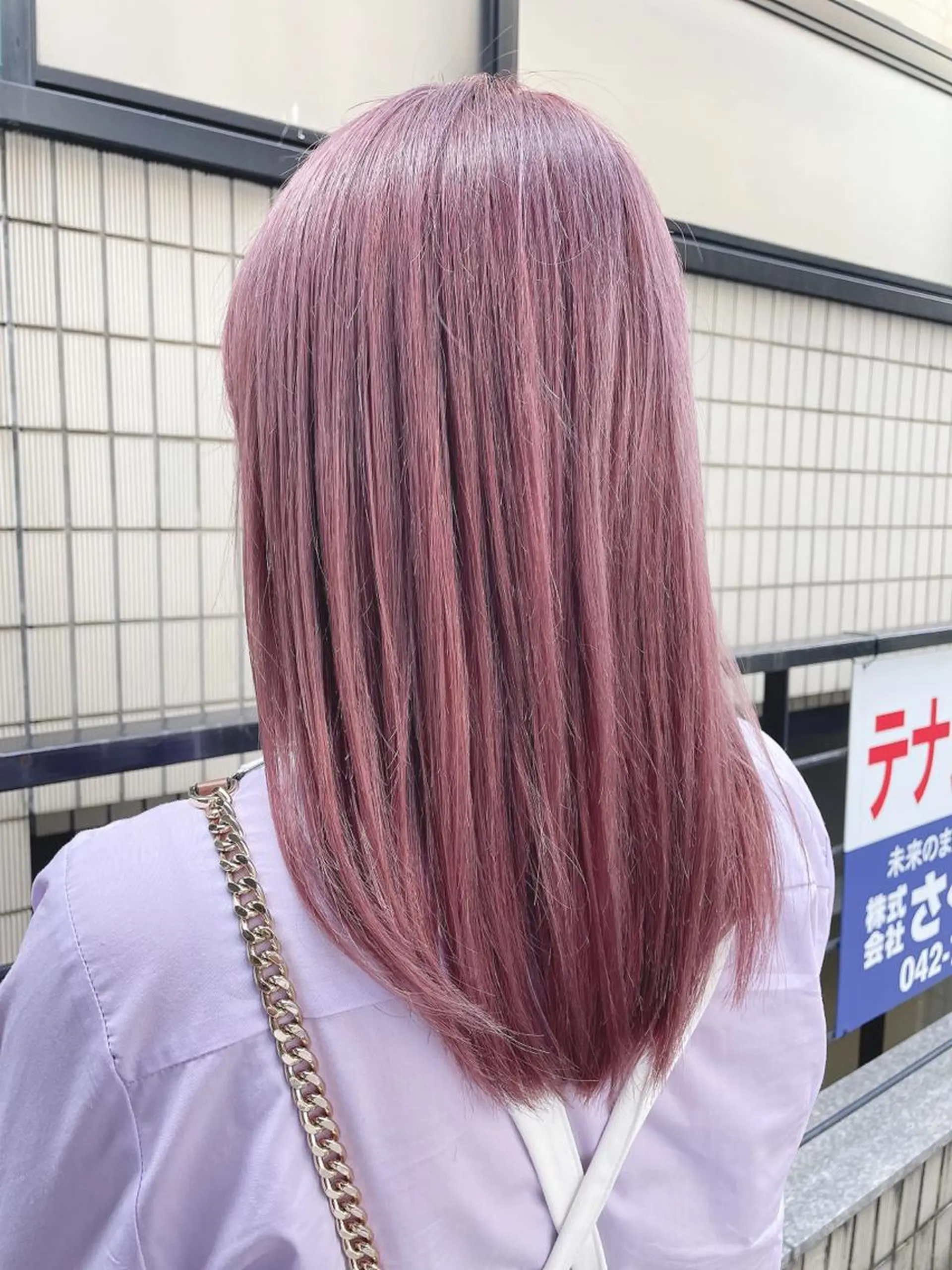ミディアム カラー ベージュカラー ピンクカラー ピンクベージュ ヘアカラー トリートメント IwAsh中山所属・✂︎メンズバレイ ヤージュ✂︎露木智也のヘアスタイル