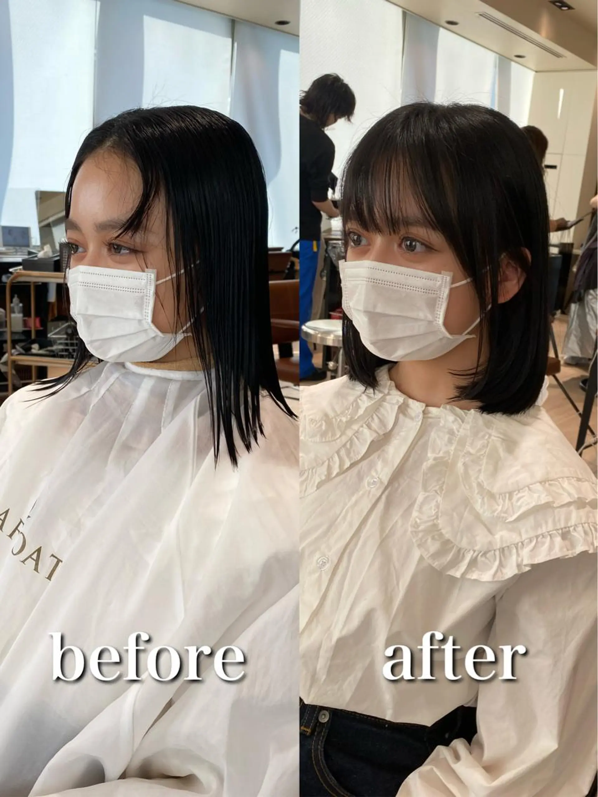 ミディアム くびれヘア 顔周りカット 小顔カット トリートメント カット 【1日2名様限定】 AFLOAT白川雄副のヘアスタイル