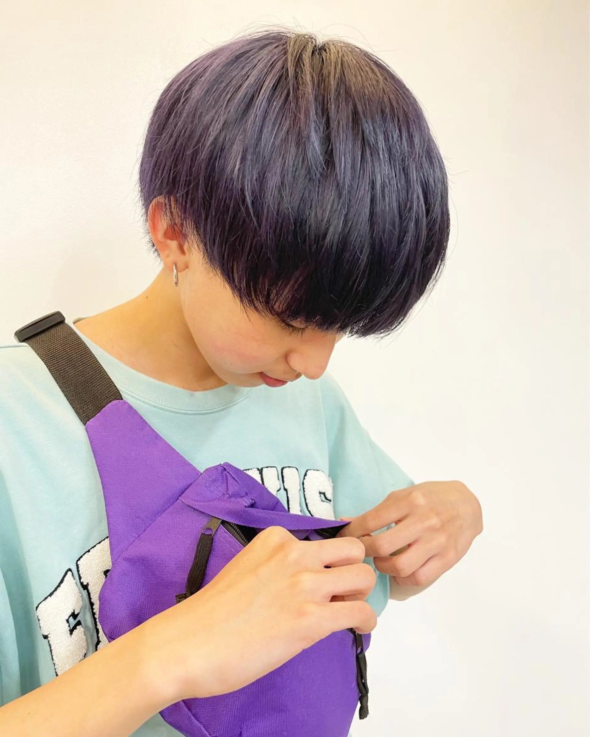 カラー メンズ ラベンダーカラー ヘアカラー トリートメント 🦄垢抜けボブ特化× 暖色カラー未来🦄のヘアスタイル
