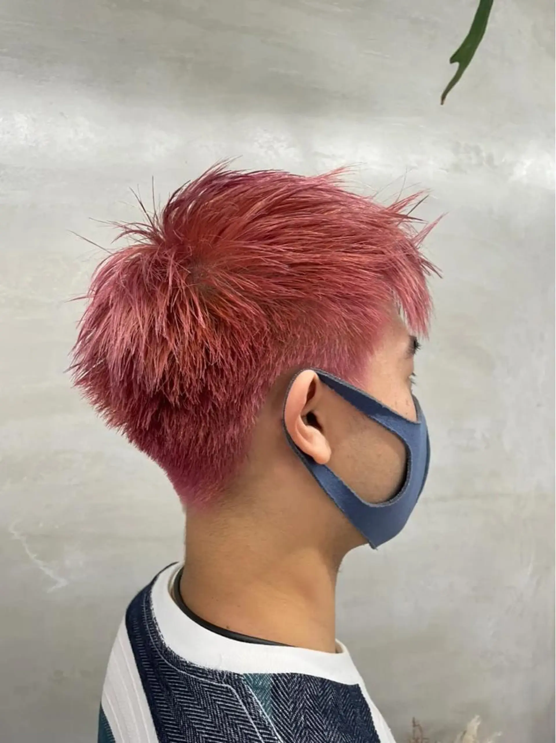 カラー メンズ カシス ピンクカラー 鶴井 美空のヘアスタイル