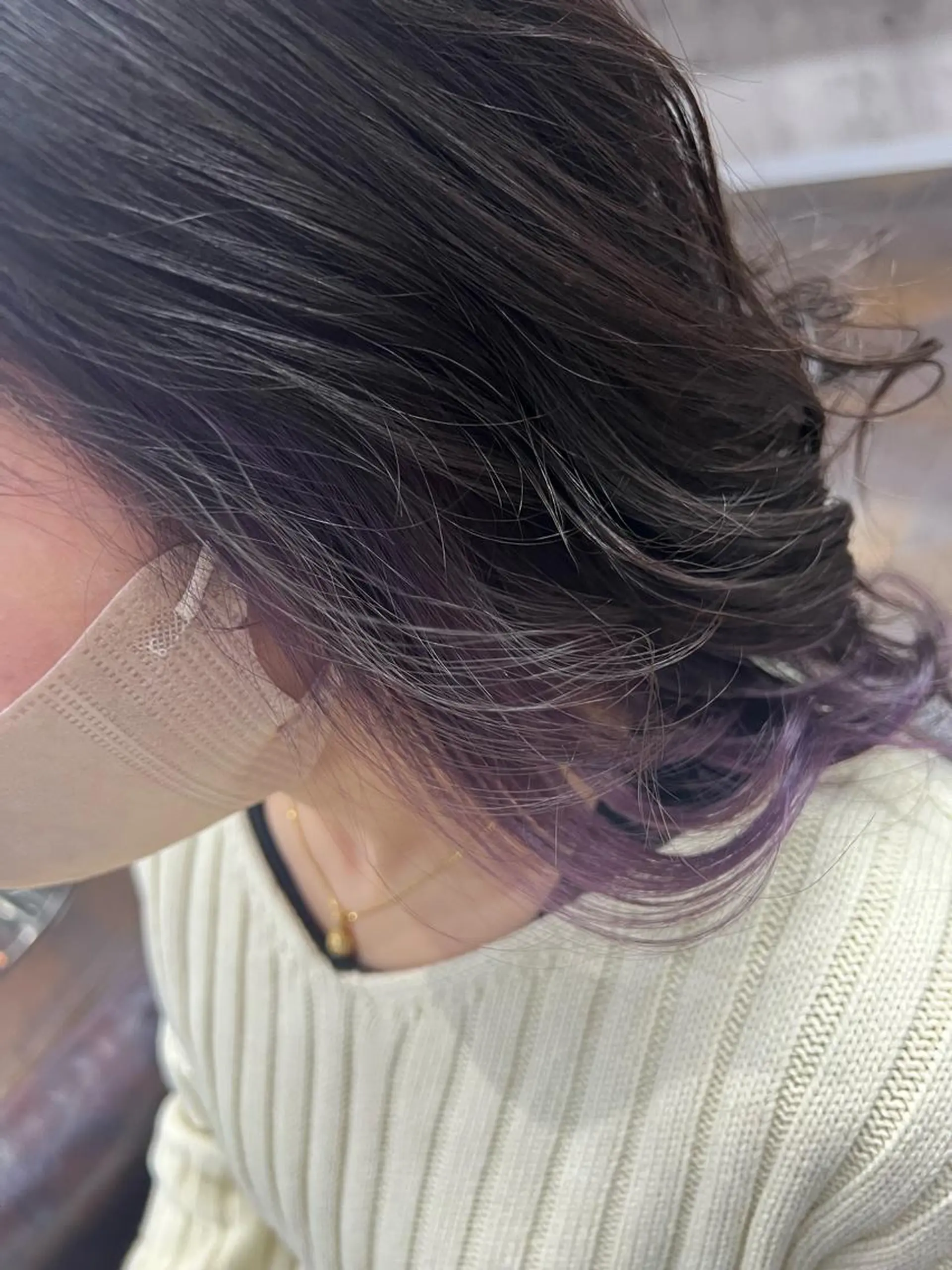 ミディアム シールエクステ ミディアムパーマ ボブ エクステ ハイライト ヘアカラー ミルクティーハイトー ン💖副店長mikaのヘアスタイル