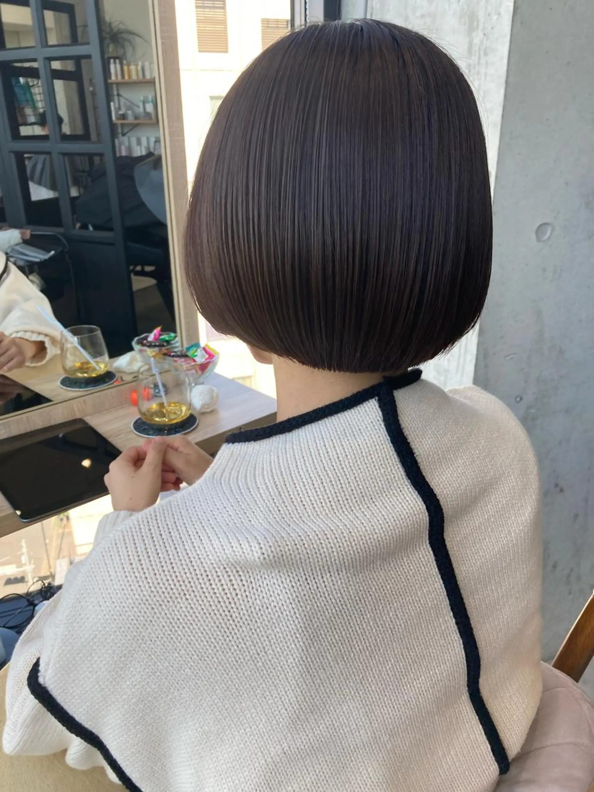 ショート カット トリートメント ✨色持ちの良い艶 カラー✨蟹江真世のヘアスタイル