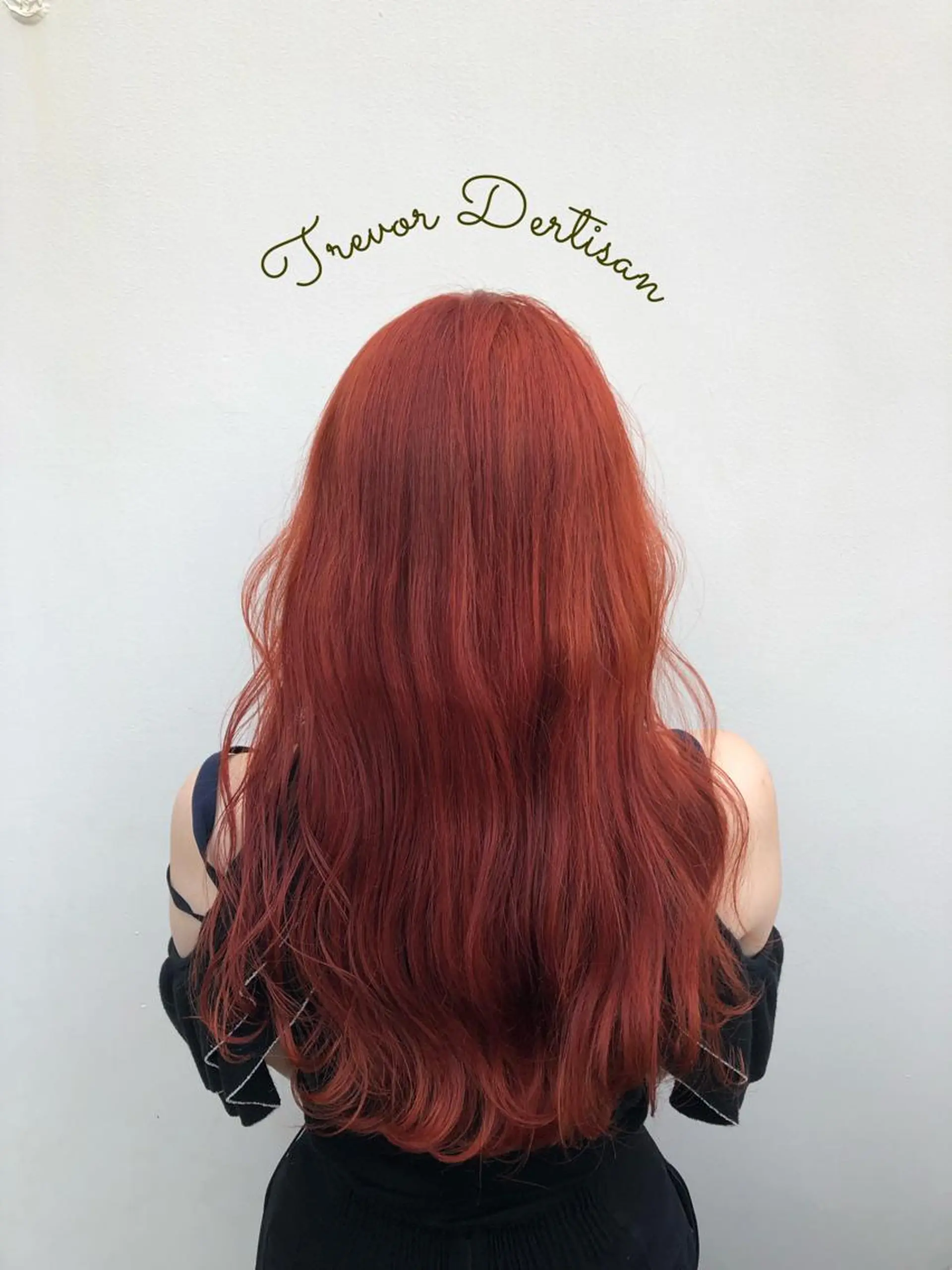 ロング カラー ブリーチ ケアブリーチ オレンジ レッドカラー 森田 一平のヘアスタイル