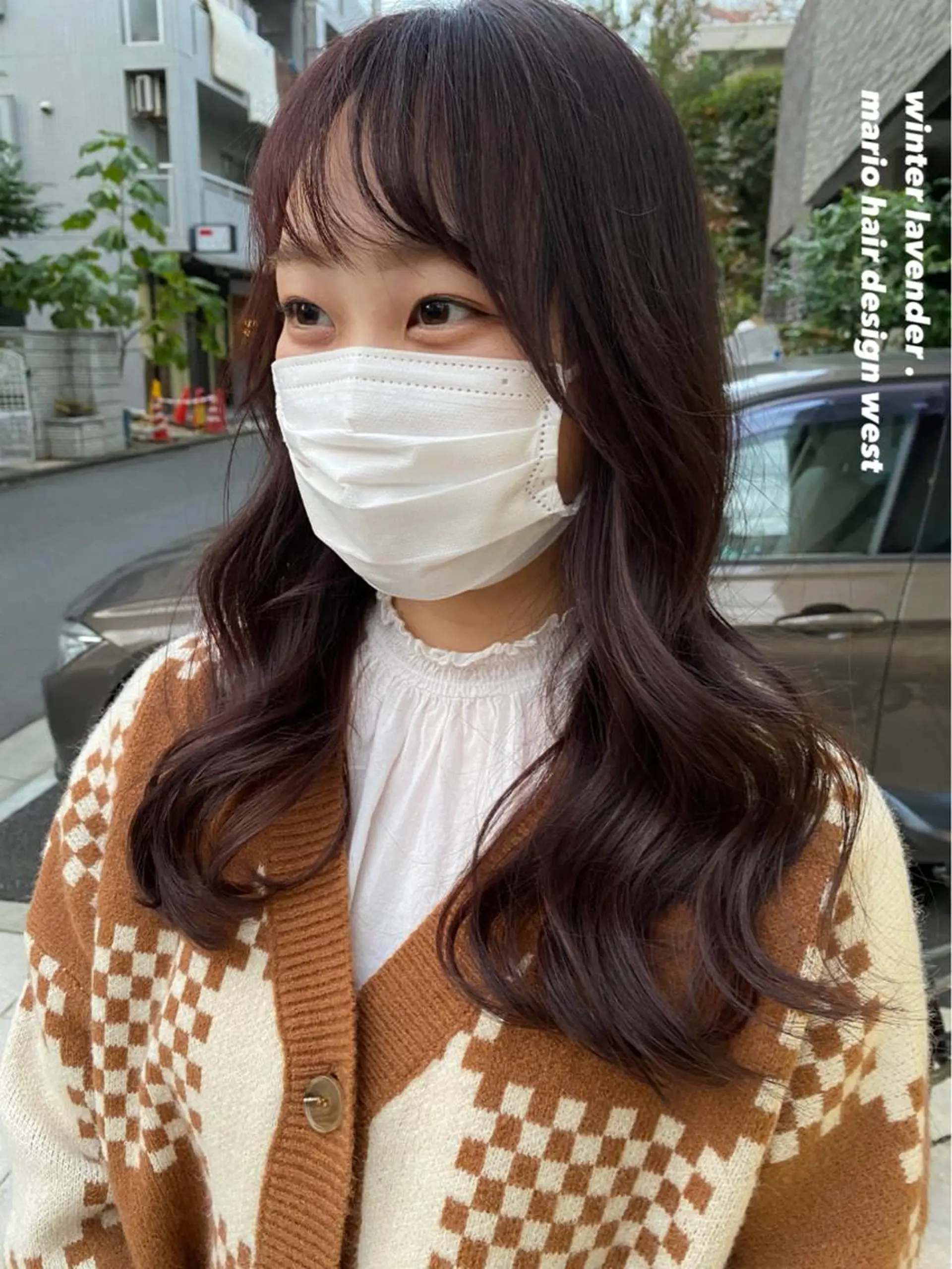 ロング カラー ブルーカラー ブルーラベンダー ブラウンカラー ハイライトカラー ラベンダーカラー 竹嶌 健吾のヘアスタイル