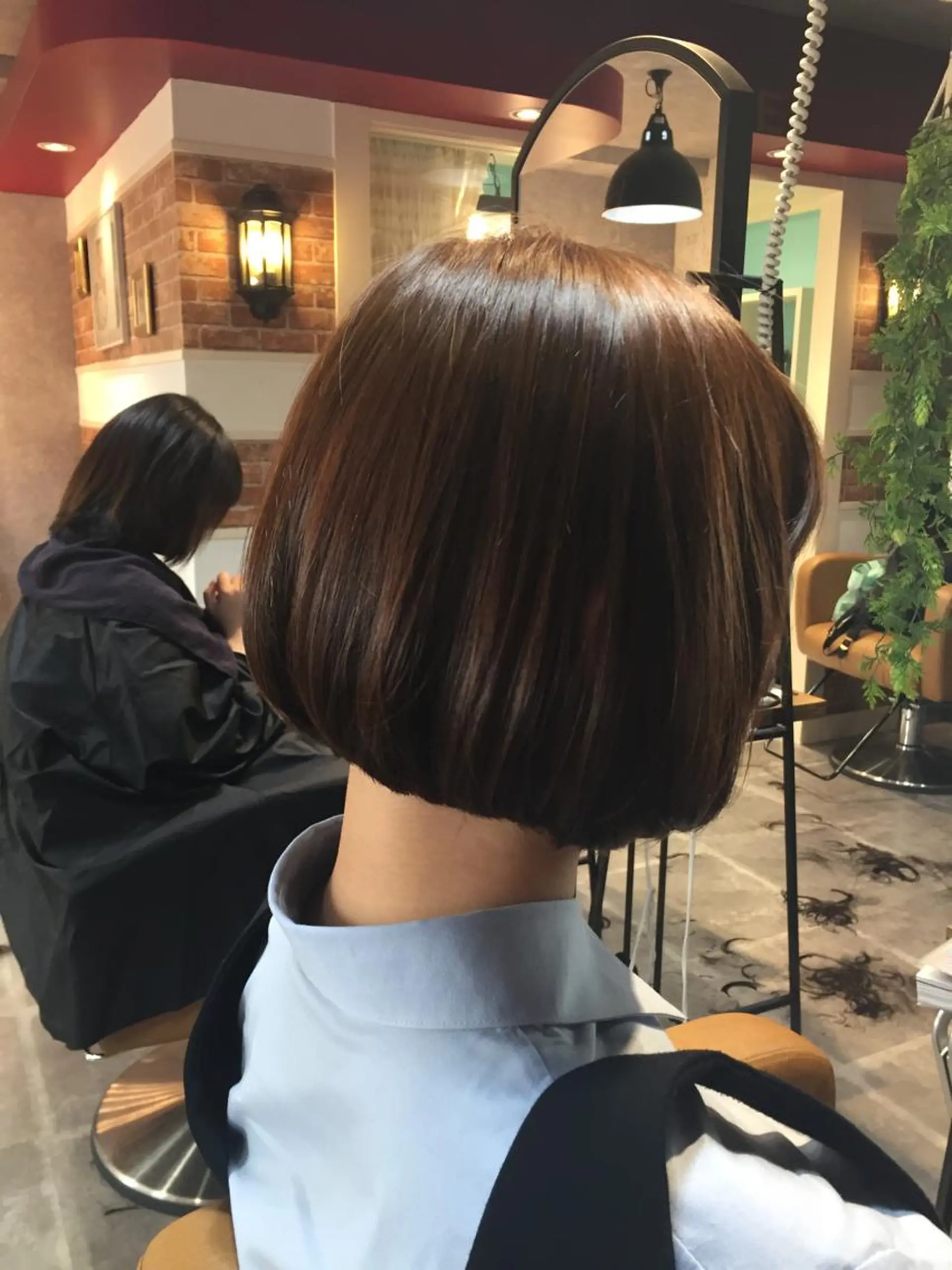 ミディアム カラー パーマ ヘアアレンジ メンズ キッズ ネイル マツエク・マツパ ボブ 韓国ヘア♡おくれ毛♡ ボブ♡sayakaのヘアスタイル
