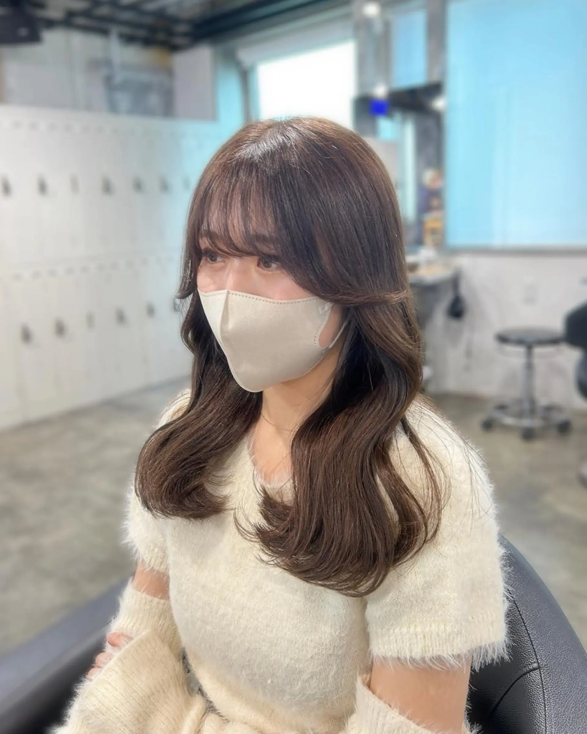 ロング カラー カット ヘアカラー ヘアセット I'S.横浜所属・赤み消しカラー 🍀JUNKIのヘアスタイル