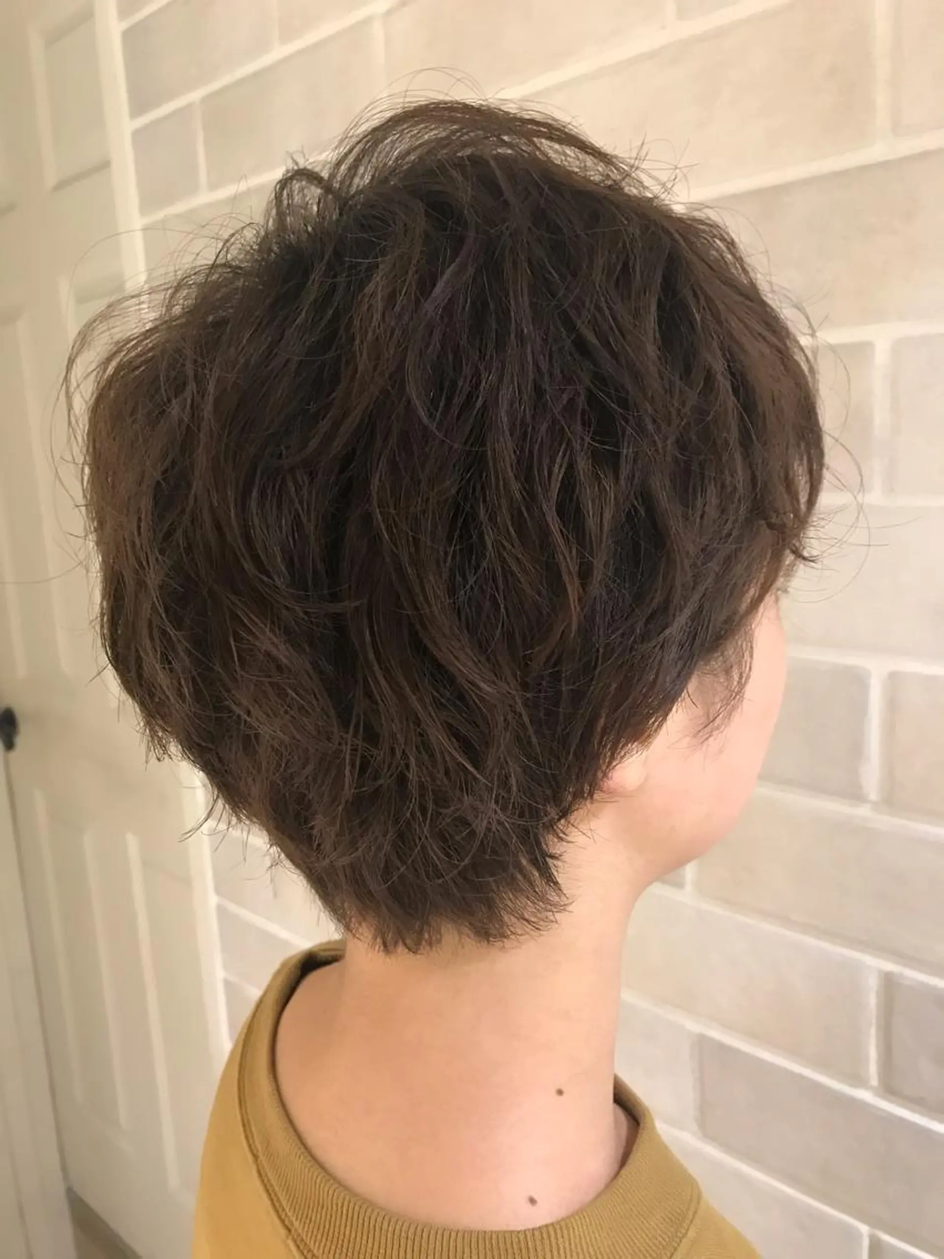 ショート 艶髪カラー&ウルフ フルカワ ヒロズミのヘアスタイル