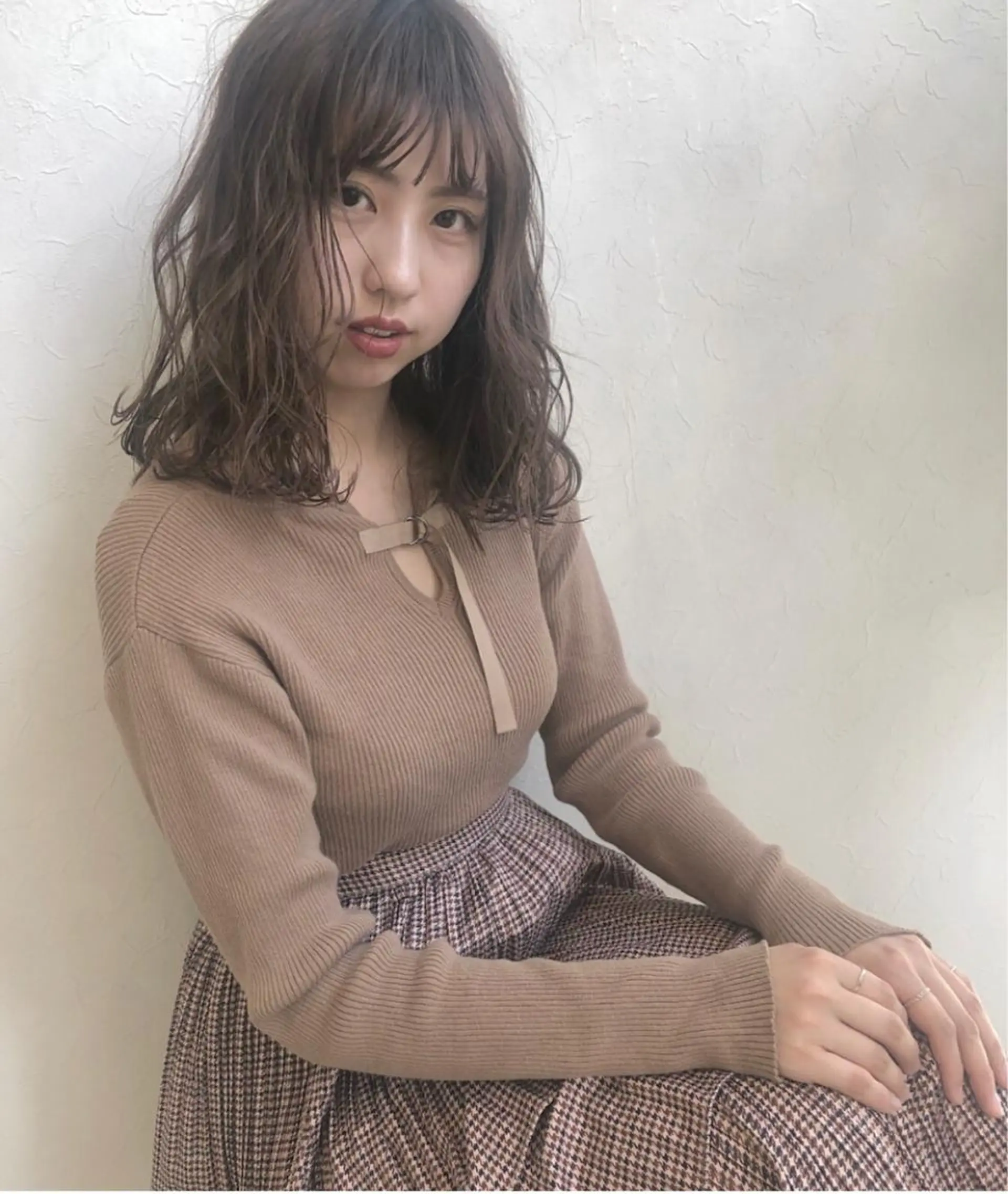 ミディアム カラー nakahara madokaのヘアスタイル