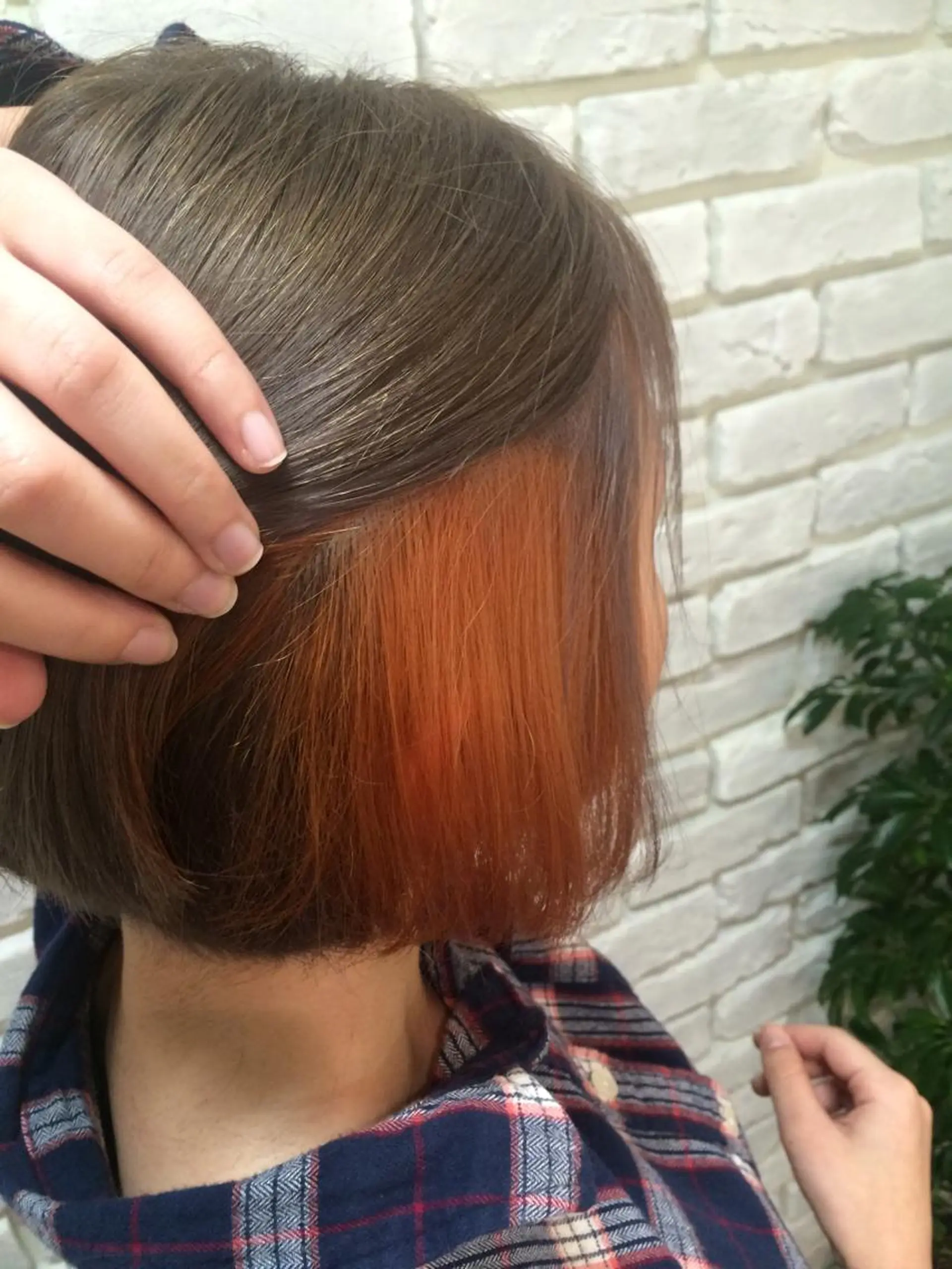 ミディアム カラー カット ヘアカラー トリートメント 江幡 渉のヘアスタイル