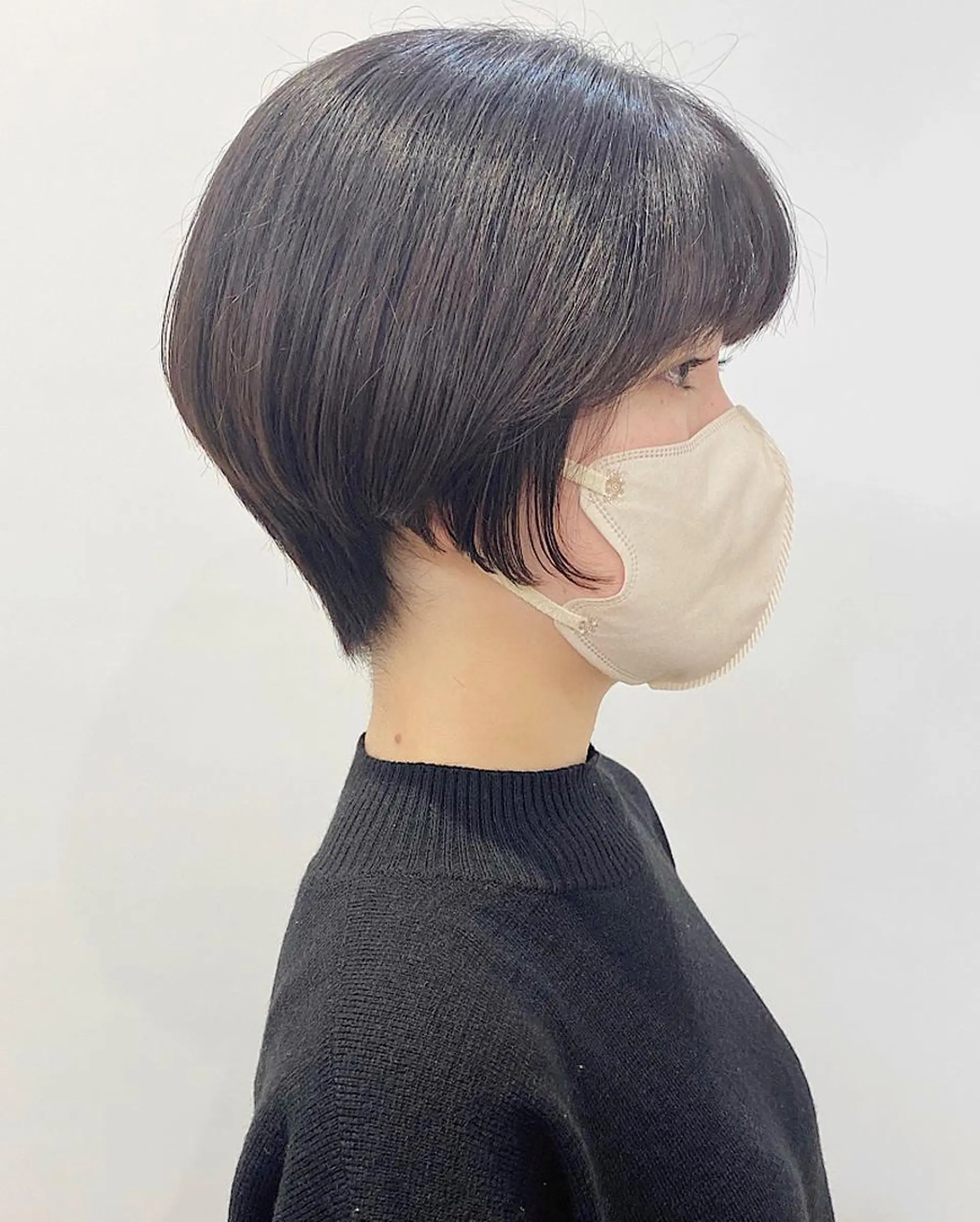 ショート カラー 透明感カラー くびれヘア ショートヘア 石山 /切りっぱなしボブのヘアスタイル