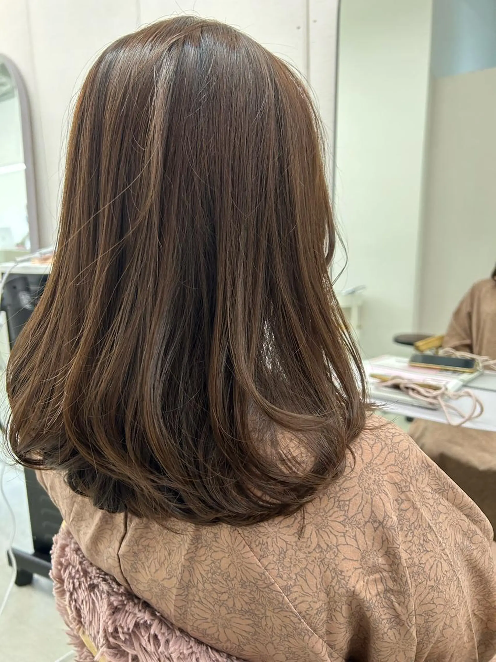 セミロング カット ヘアカラー トリートメント 名古屋/伏見/花屋 併設/不破新のヘアスタイル