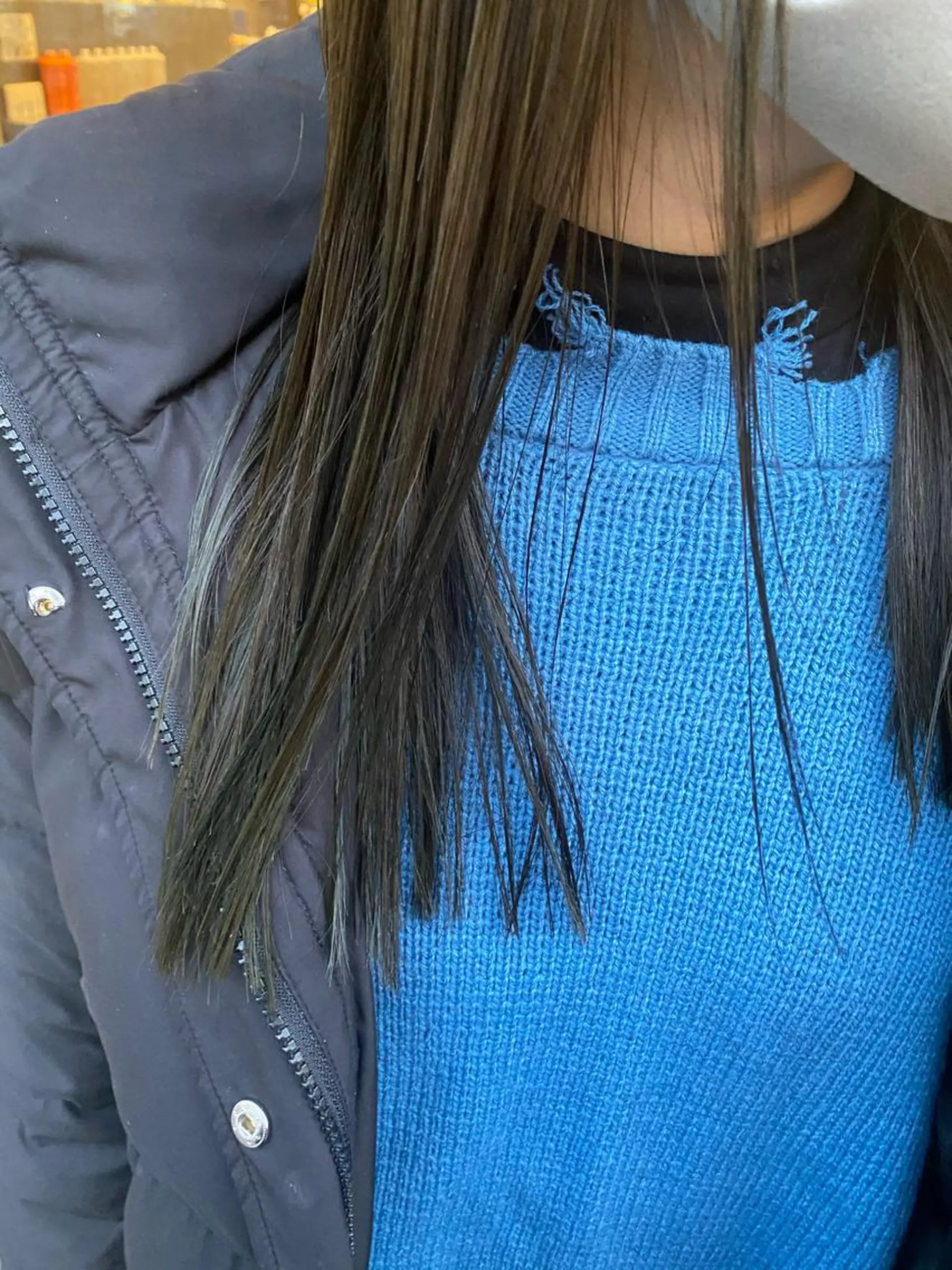 セミロング カラー パーマ ヘアアレンジ メンズ キッズ ネイル viewstokyo所属・mana 暖色カラーカットのヘアスタイル