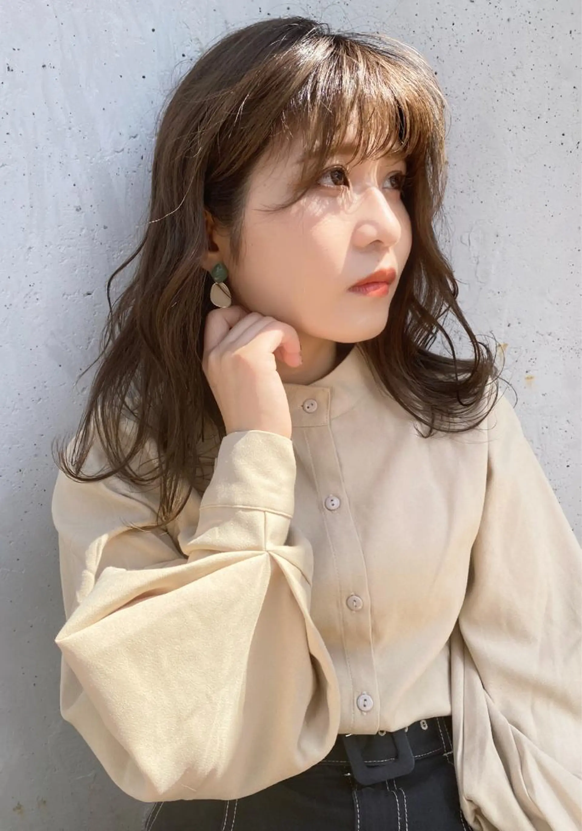 ミディアム カラー タンバルモリ 韓国風ヘア カット 山崎 雄太のヘアスタイル