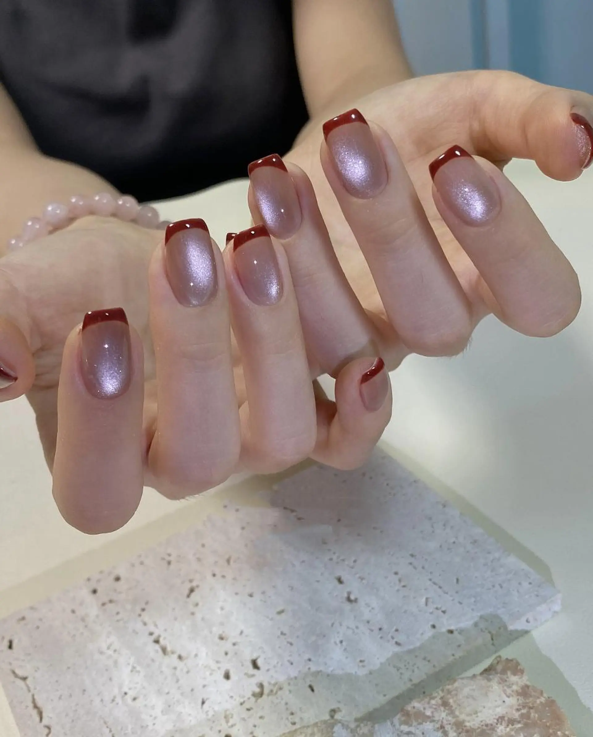 ネイル ハンドネイル RAFFINE 月🦋🩵のネイルデザイン