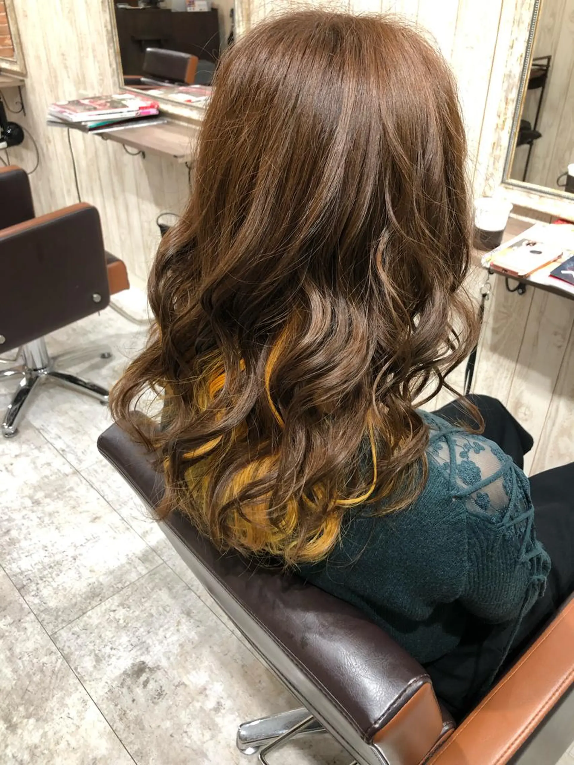 カラー インナーカラー ヘアカラー みやもと☆ まなみのヘアスタイル