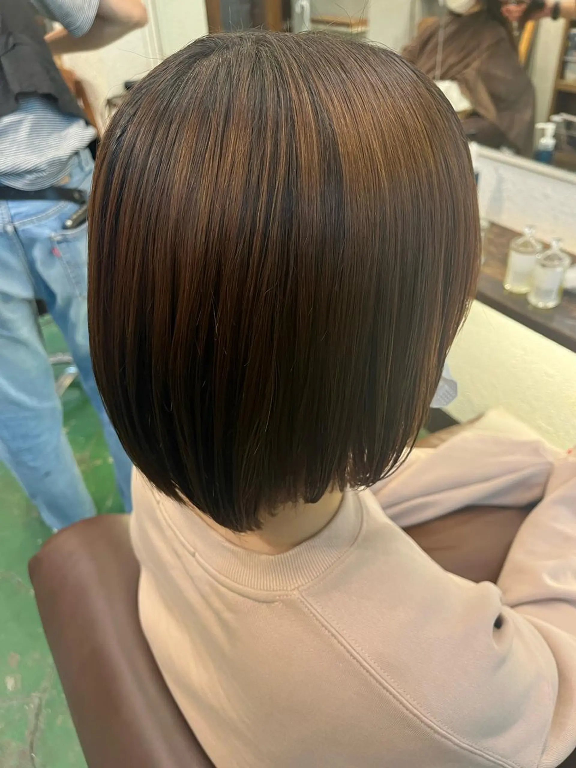 ショート 縮毛矯正 トリートメント ♱地雷カラー♱ウルフ ♱ 藍衣 ♱のヘアスタイル