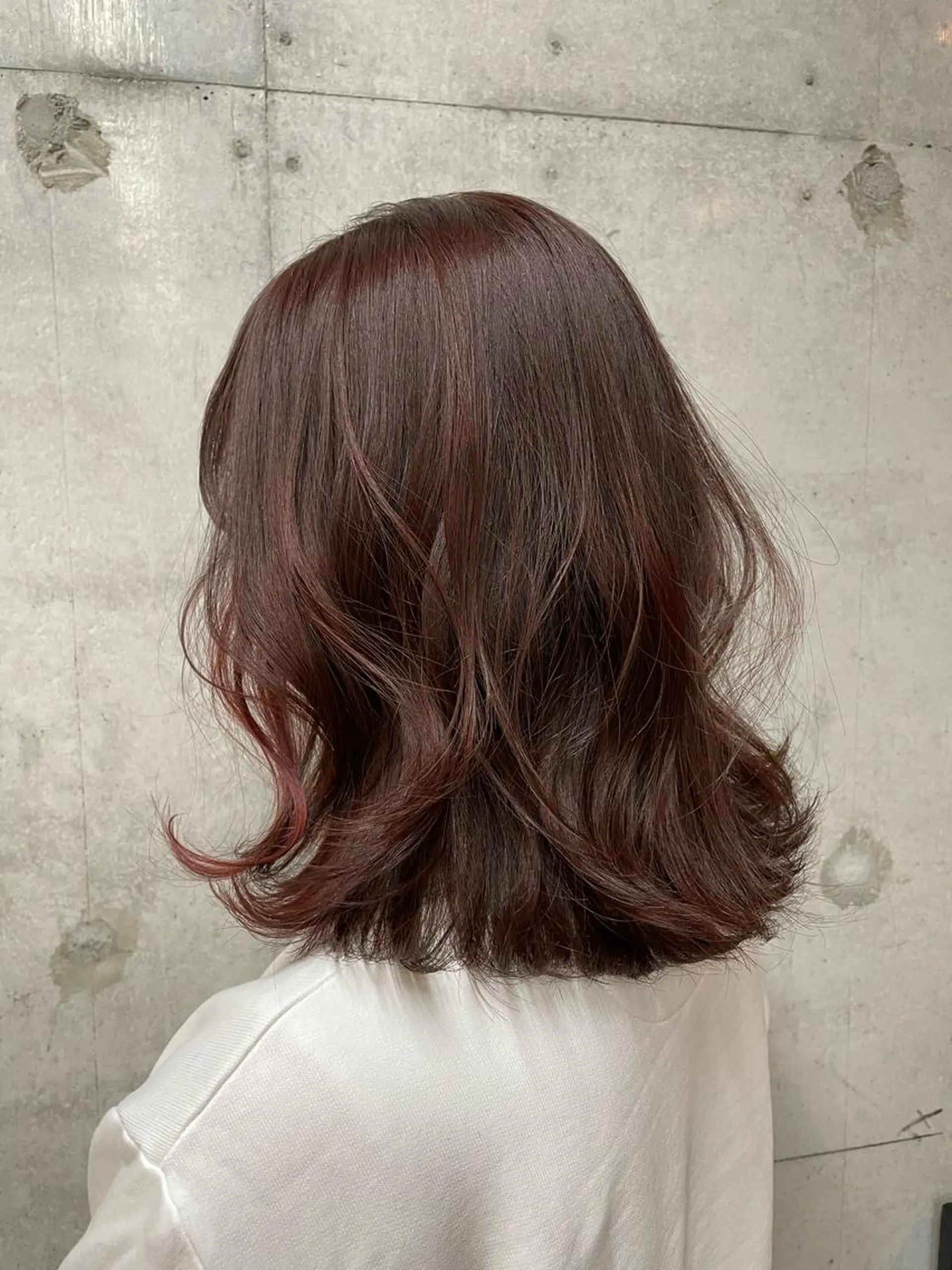 セミロング カラー カット ヘアカラー 女性に人気♪ はやしほのかのヘアスタイル