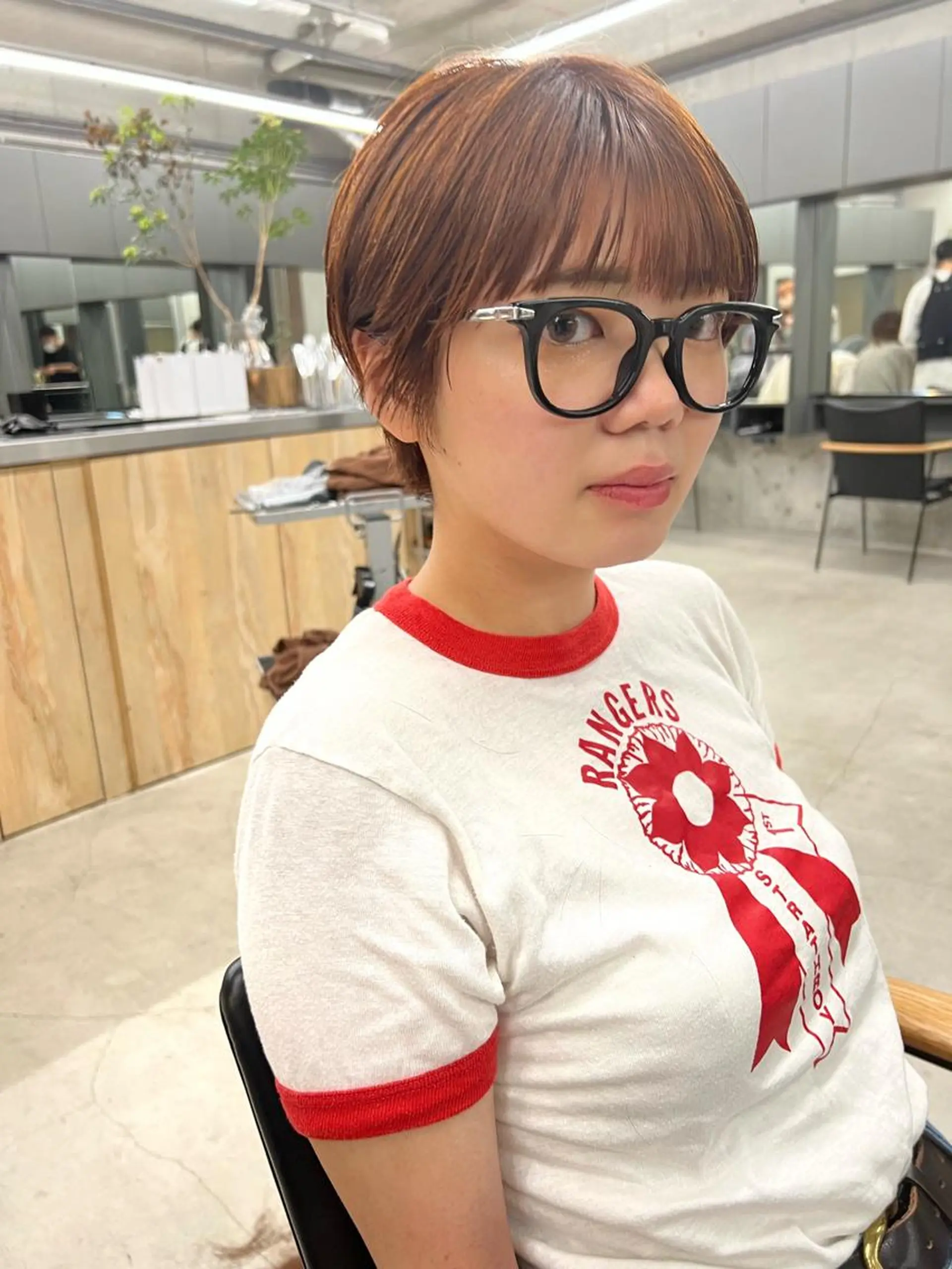 ショート カラー ブラウンカラー オレンジ オレンジブラウン sakoda shunkiのヘアスタイル