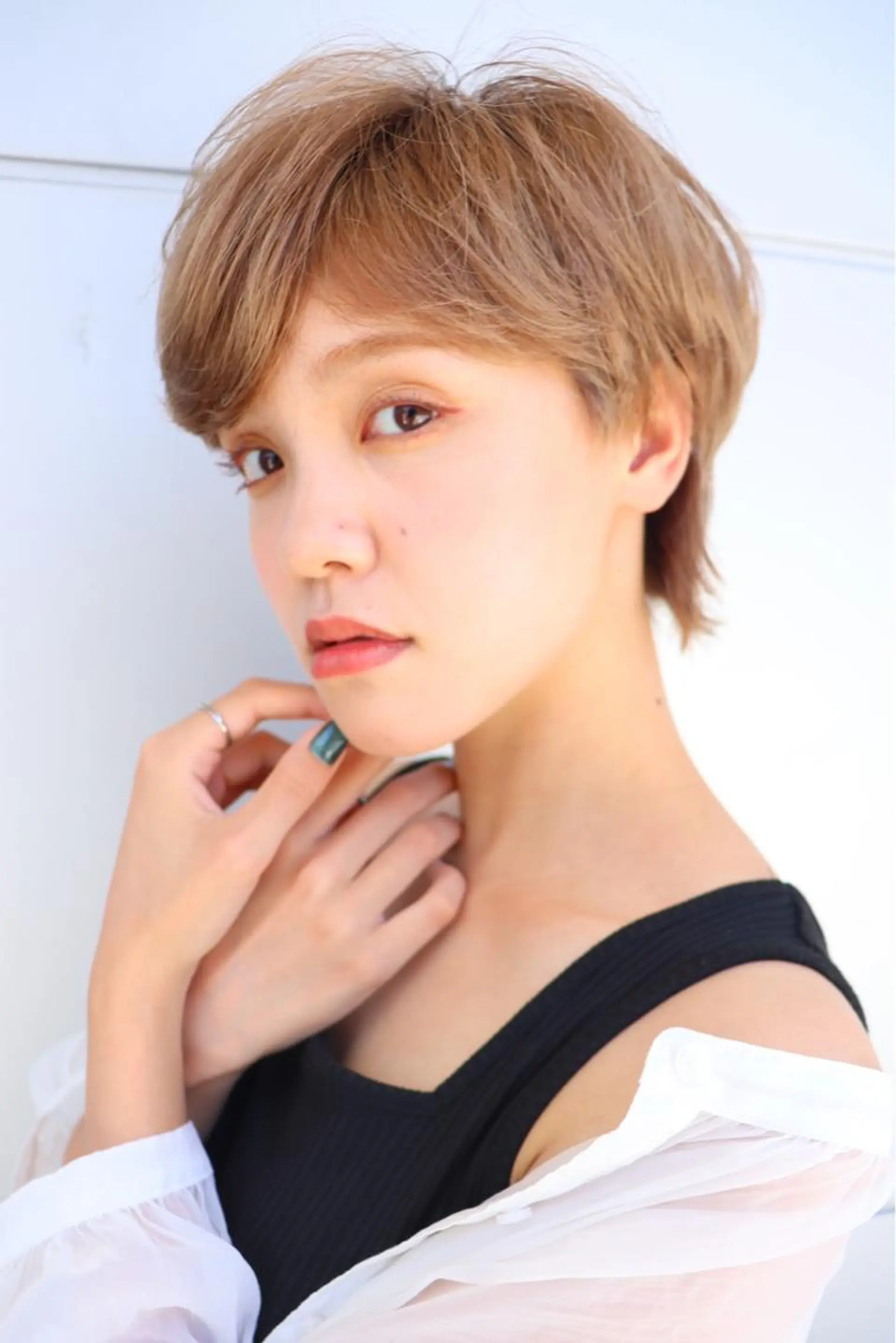 ショート カラー 【韓国　レイヤー 髪質改善✨】かずのヘアスタイル
