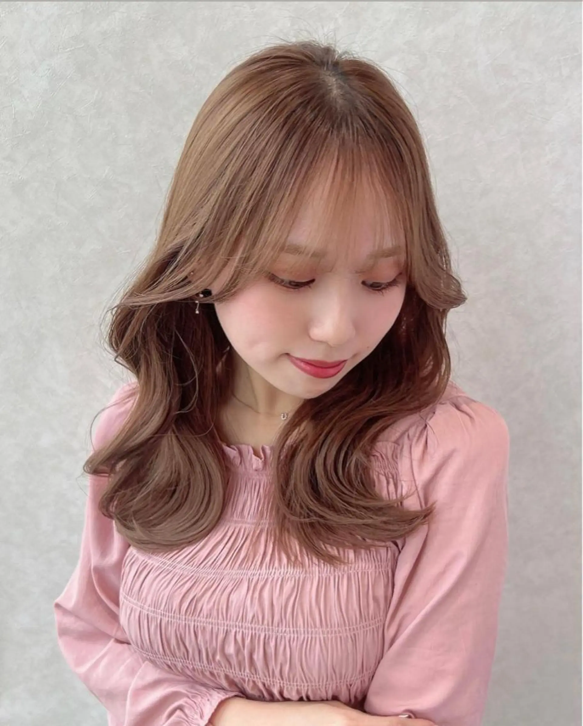 セミロング くびれヘア レイヤーカット シースルーバング カット ヘアカラー トリートメント 🧡くびれヘア/前髪 顔周り🧡久原結衣のヘアスタイル