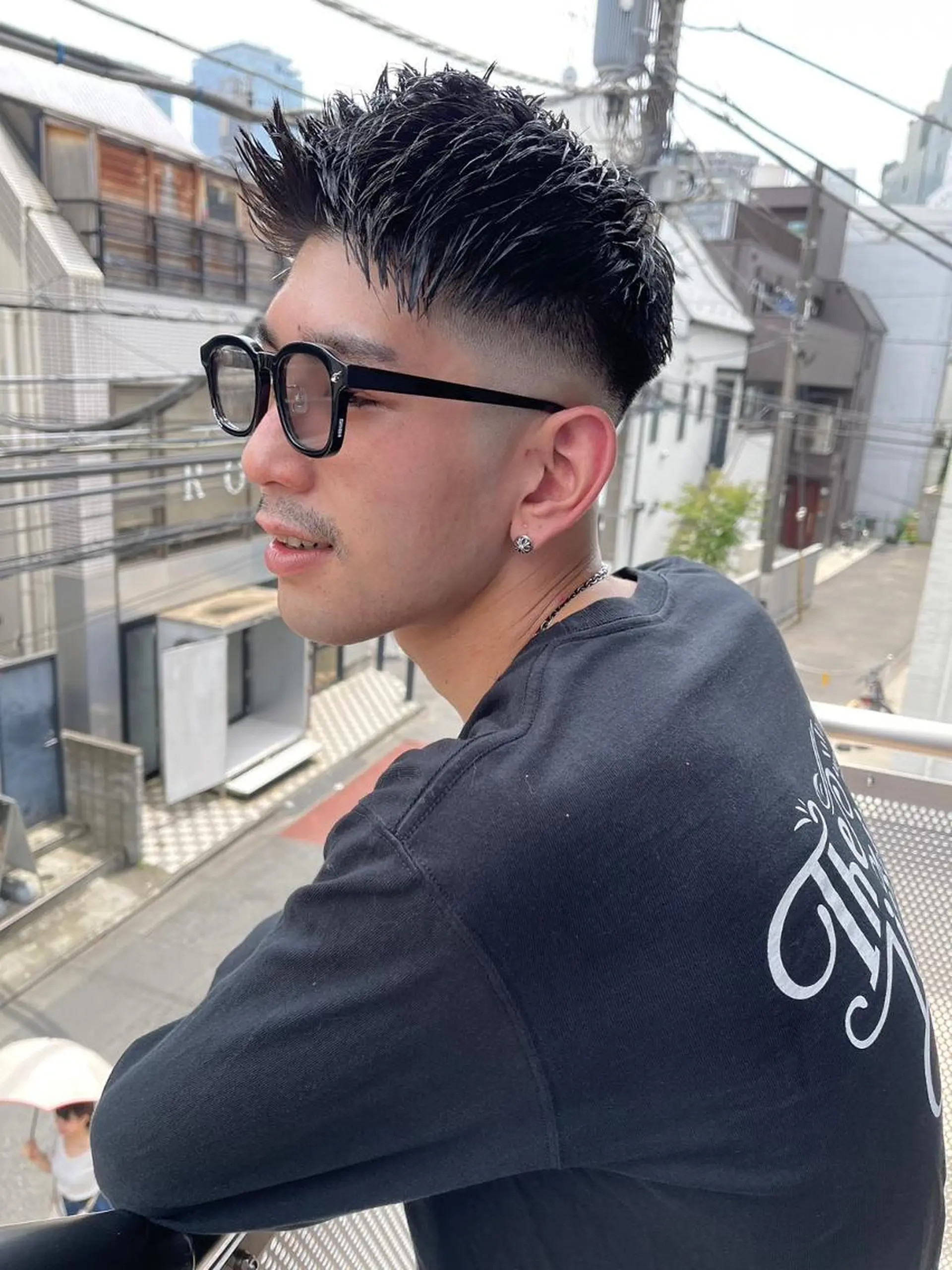 メンズ カット 山影✨バレイヤージュ ハイライト✨メンズ◎のヘアスタイル