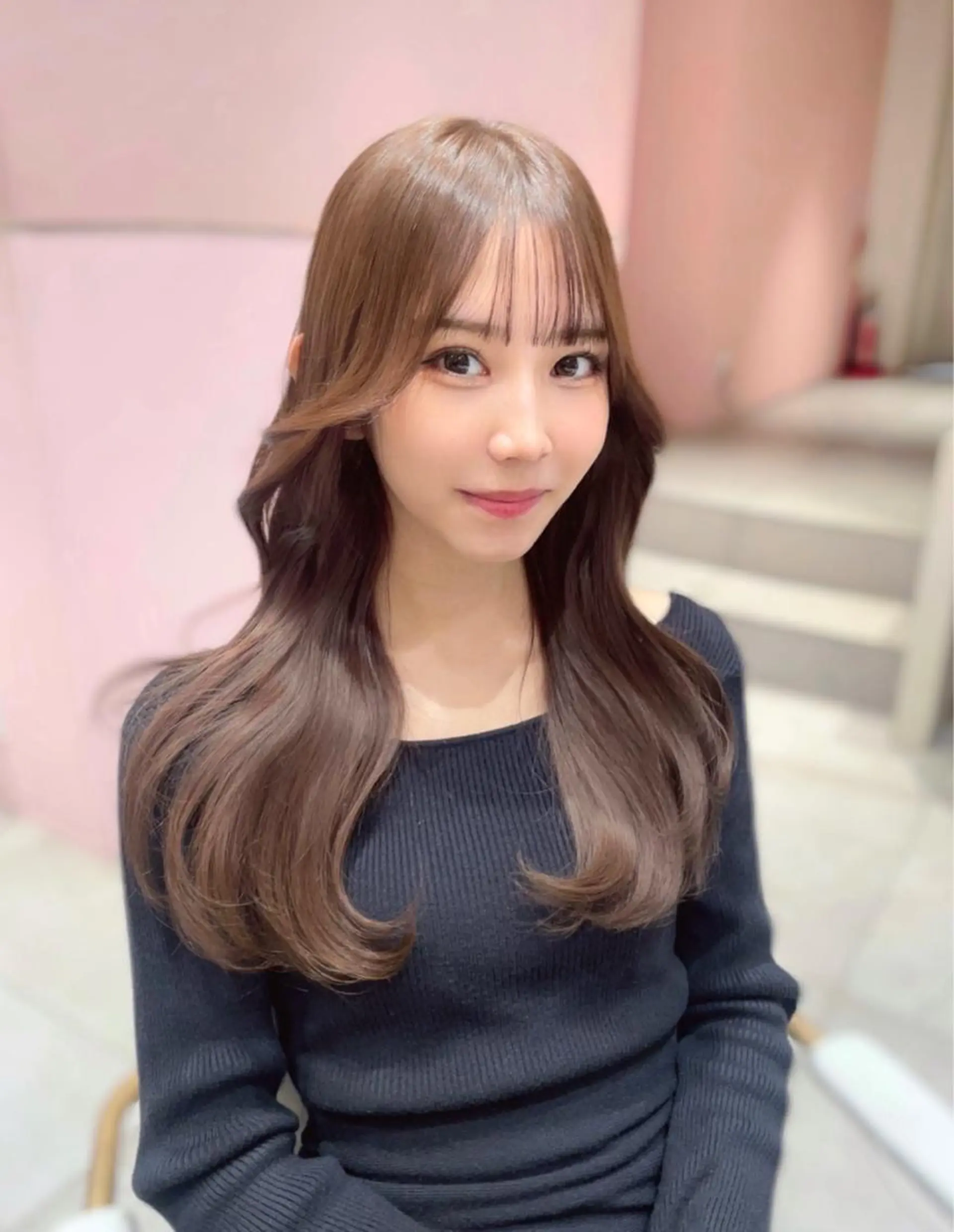 ロング カラー ヘアアレンジ Toiro所属・🤎小顔レイヤー /ベージュ🤎友香のヘアスタイル