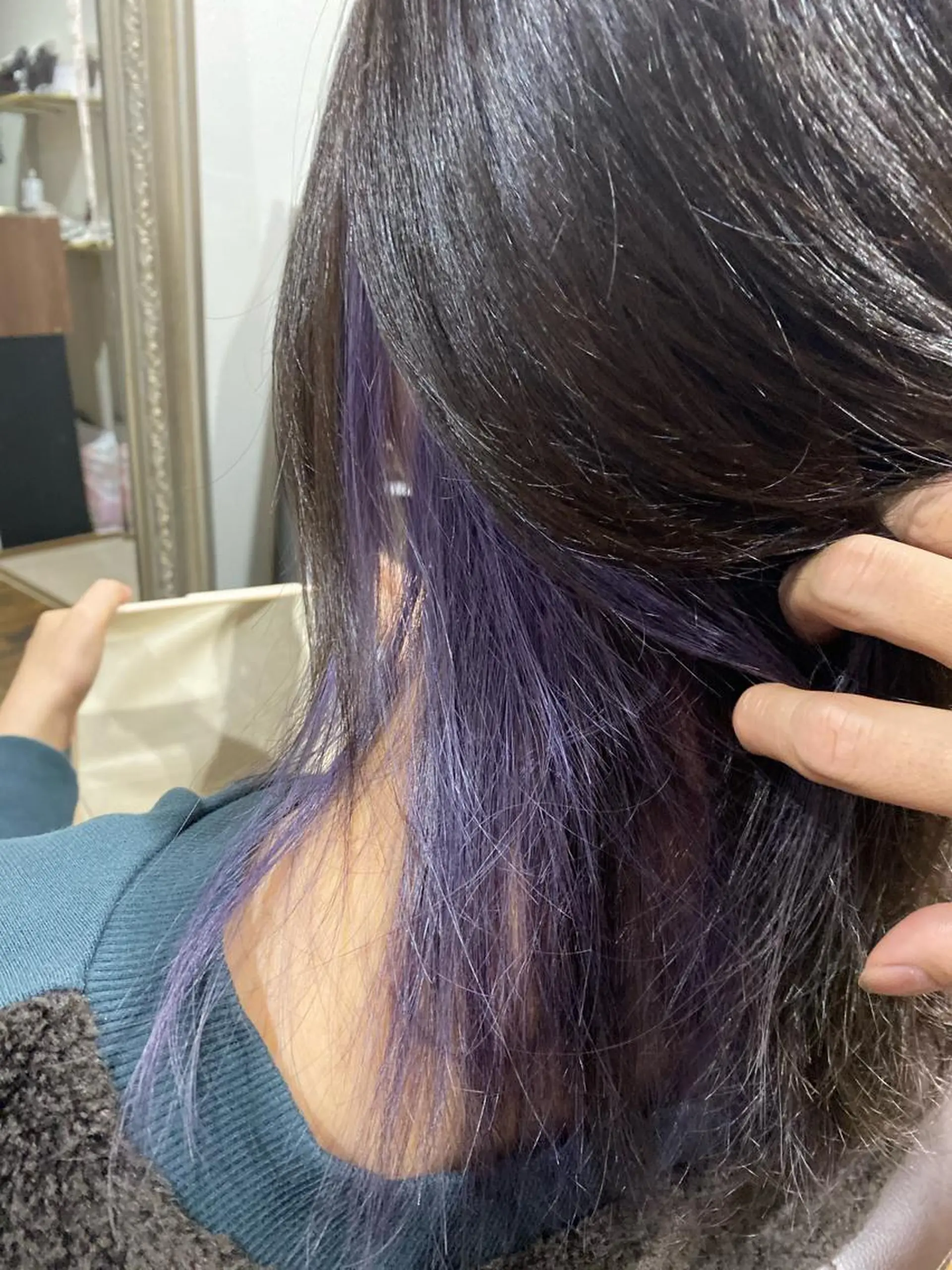 ロング カラー ブルーカラー インナーカラー ゴトウ エイイチのヘアスタイル