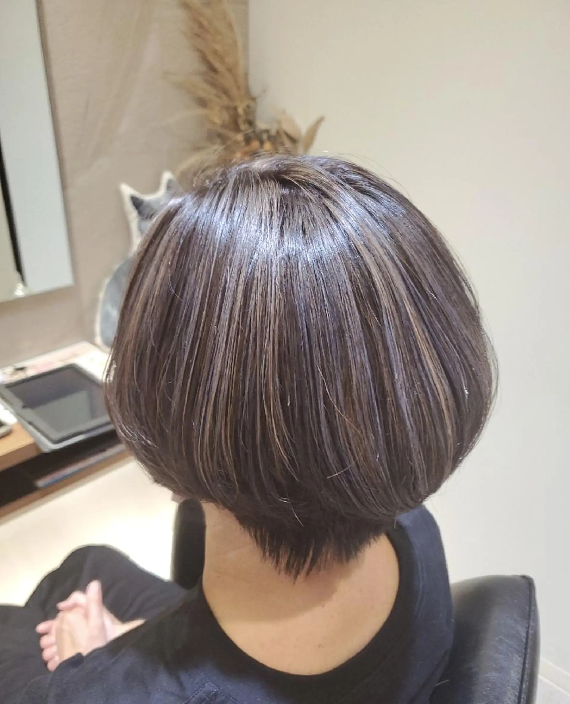 ショート カラー ハイライトカラー ボブ ハイライト 💎カラー特化💎 長嶺文江💎のヘアスタイル