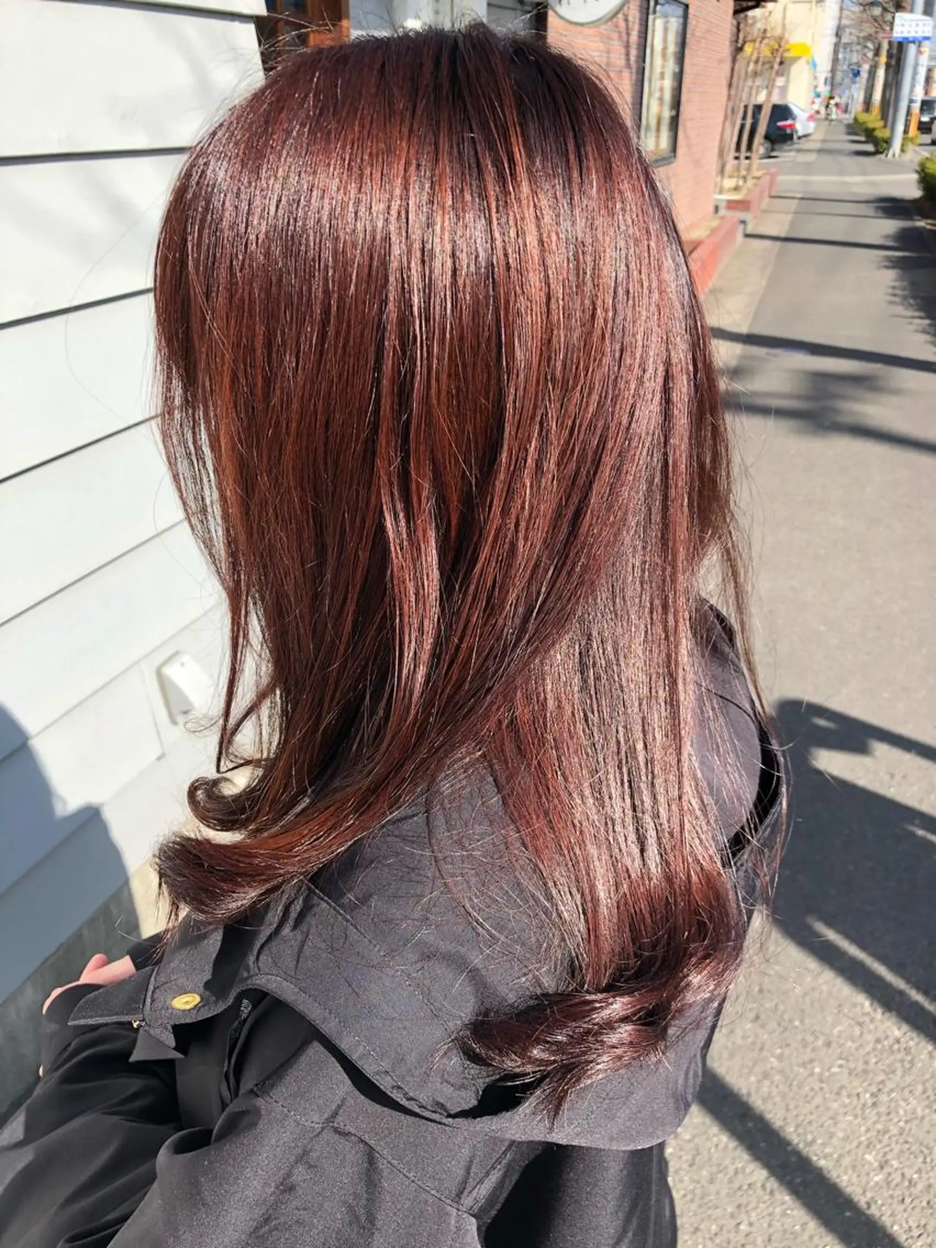 セミロング カラー グラデーションカラー ピンクカラー fulam所属・佐藤悠生/郡山 メンズカット．パーマのヘアスタイル