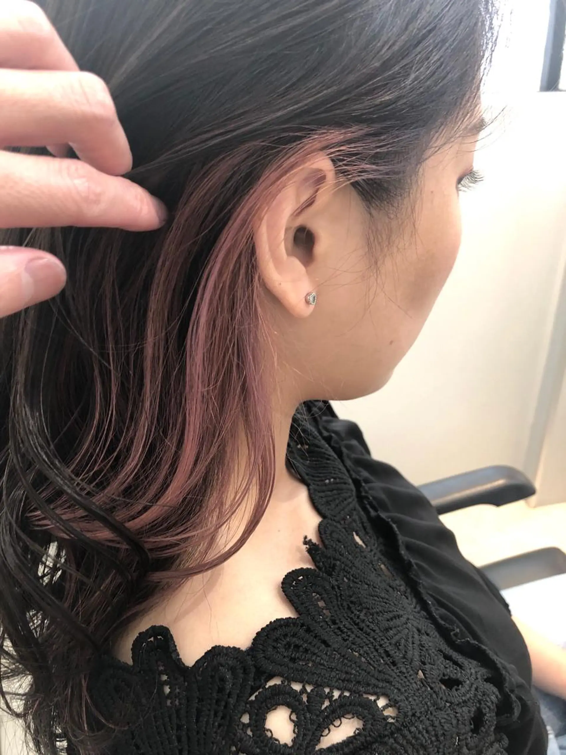 セミロング カラー OFF YUYAのヘアスタイル