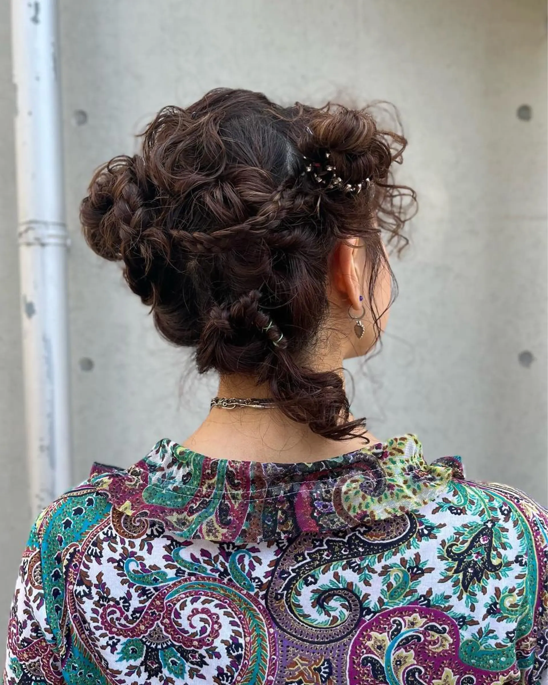 ヘアアレンジ 束所属・毛流れセンターパート Sakiのヘアスタイル