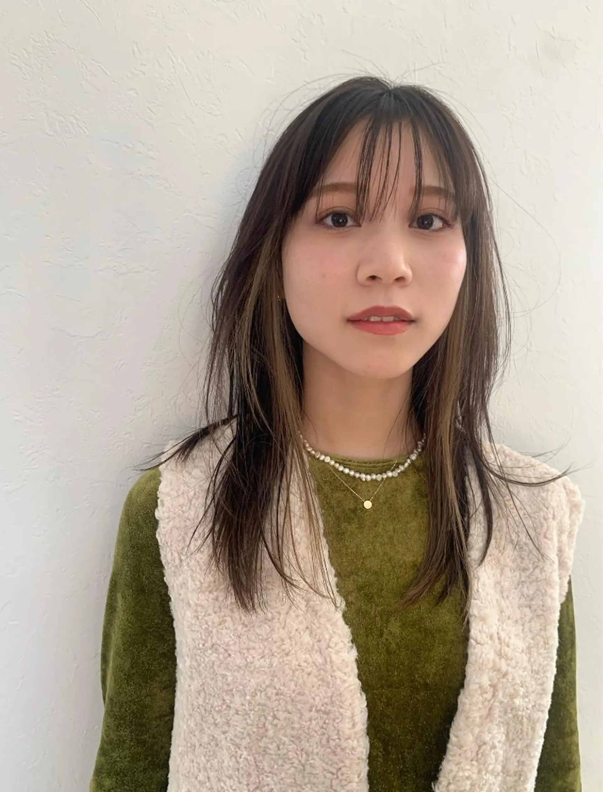 ミディアム カット ヘアカラー 縮毛矯正 kitagawa mayuのヘアスタイル