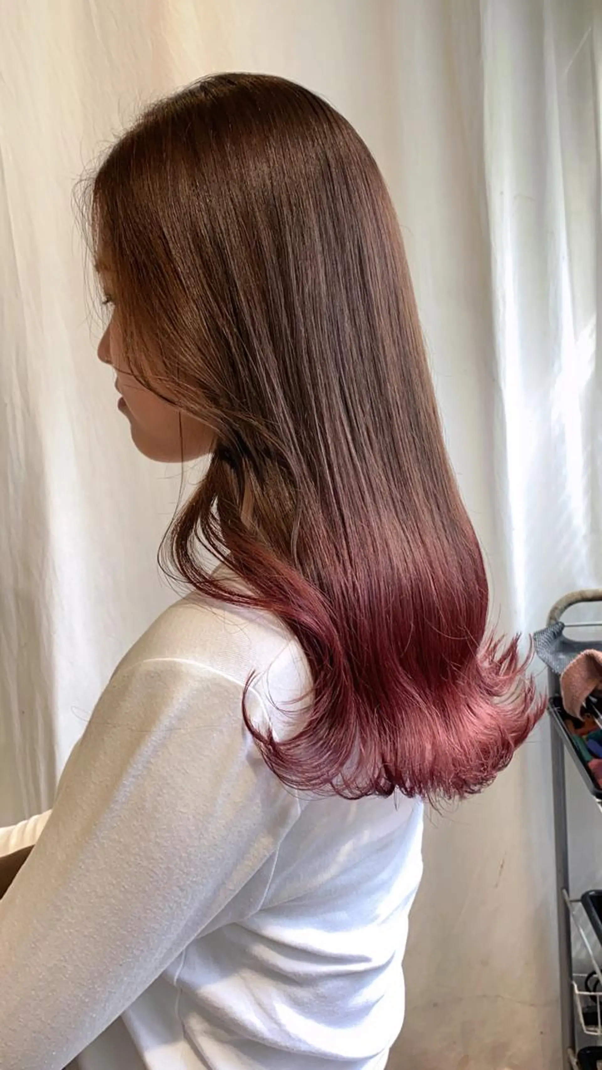 セミロング ショートボブ アッシュ ボブ 外国人風カラー ハイライト メンズツイスパ ショートフクヤマシンのヘアスタイル