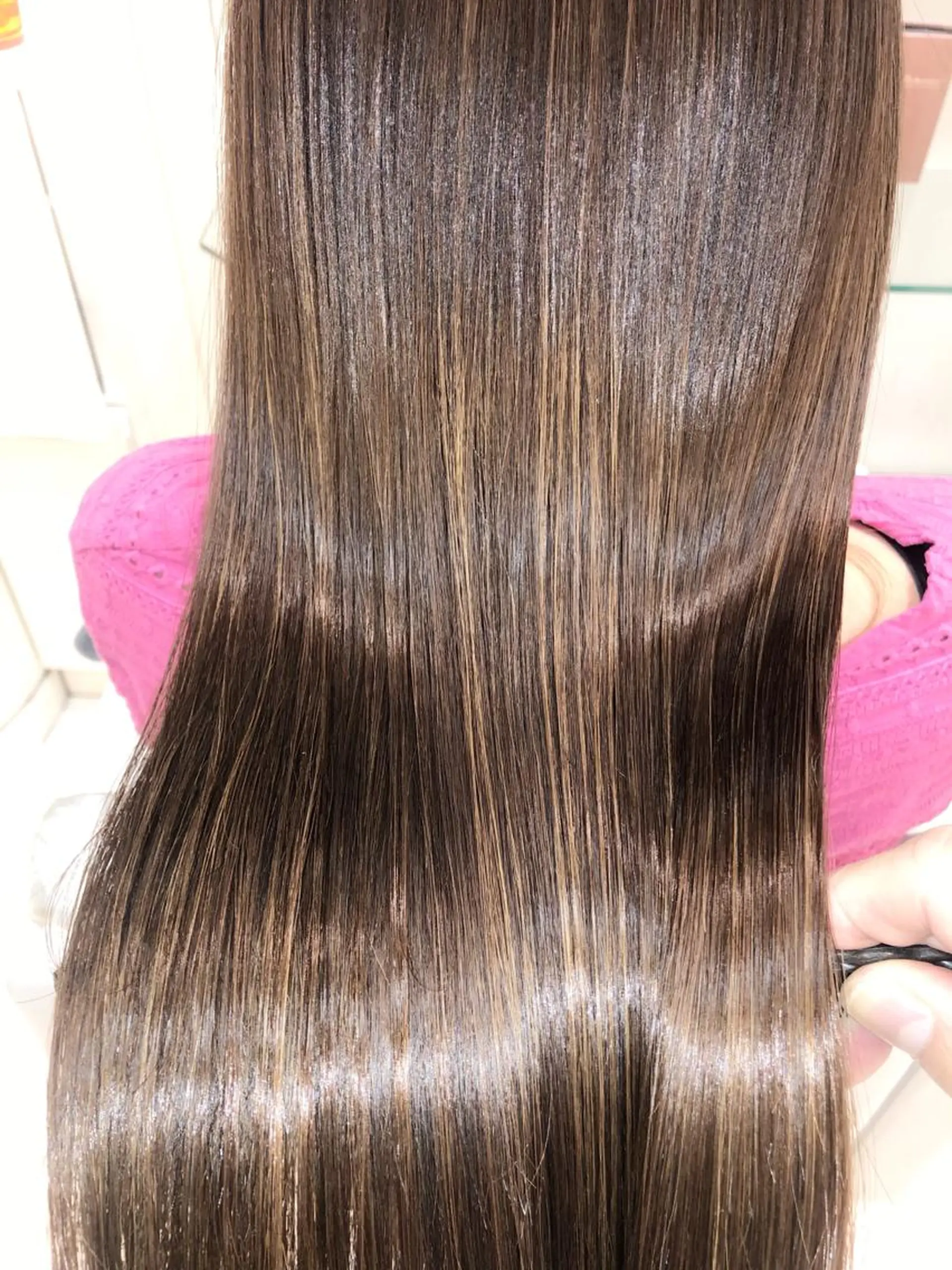 セミロング カラー ブラウンカラー チョコレートブラウン ヘアカラー トリートメント 縮毛矯正/髪質改善/ ブリーチ/東陽町✨のヘアスタイル