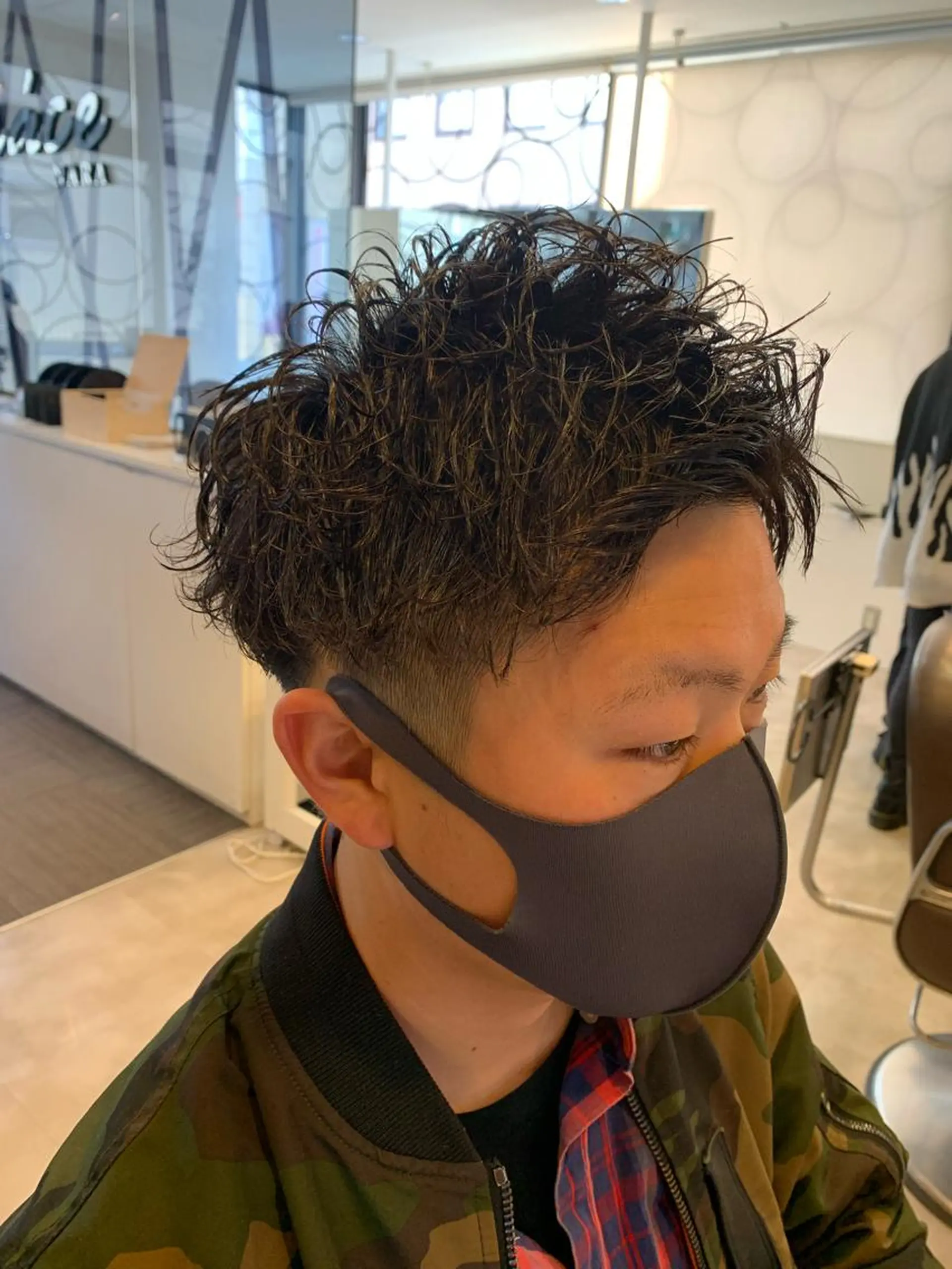 ショート メンズ メンズパーマ/難波/ 心斎橋　室園亮佑のヘアスタイル