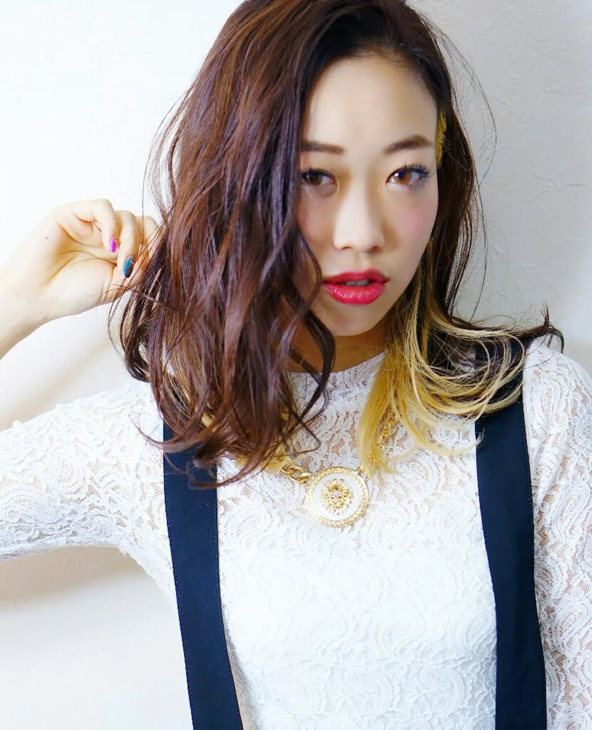 セミロング カラー hairdesign LARGO所属・みうら たくやのヘアスタイル
